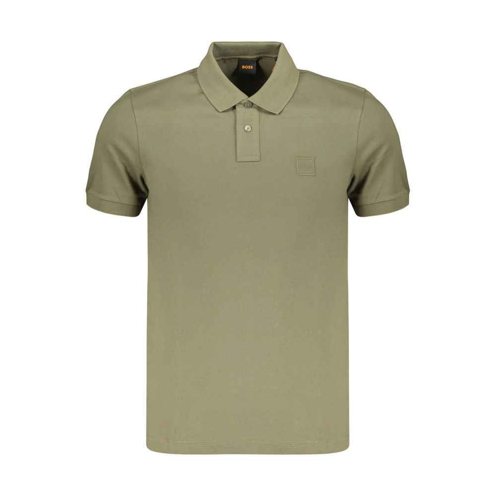 Hugo Boss Green Cotton Men's Polo Shirt