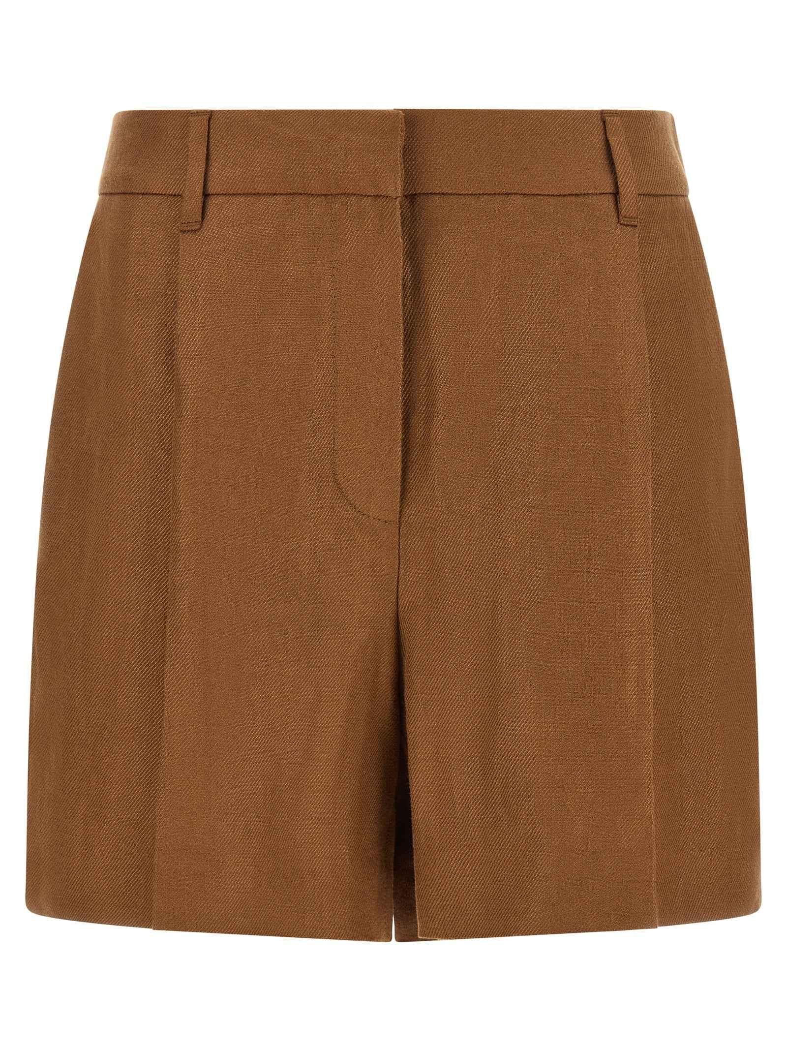 Brunello Cucinelli Brown Linen Bermuda Shorts