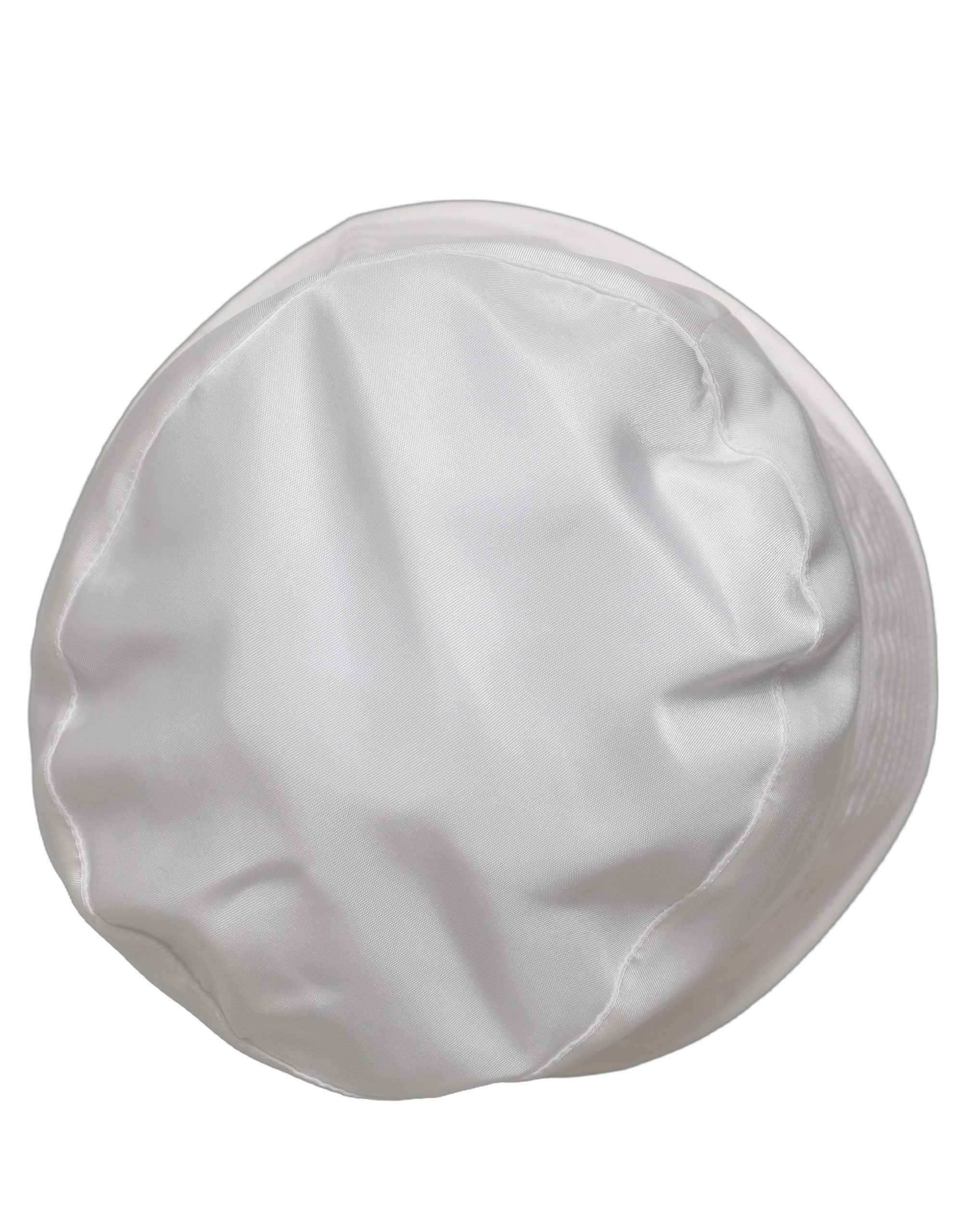 Dolce & Gabbana Men White Nylon Wide Brim Bucket Capello Hat
