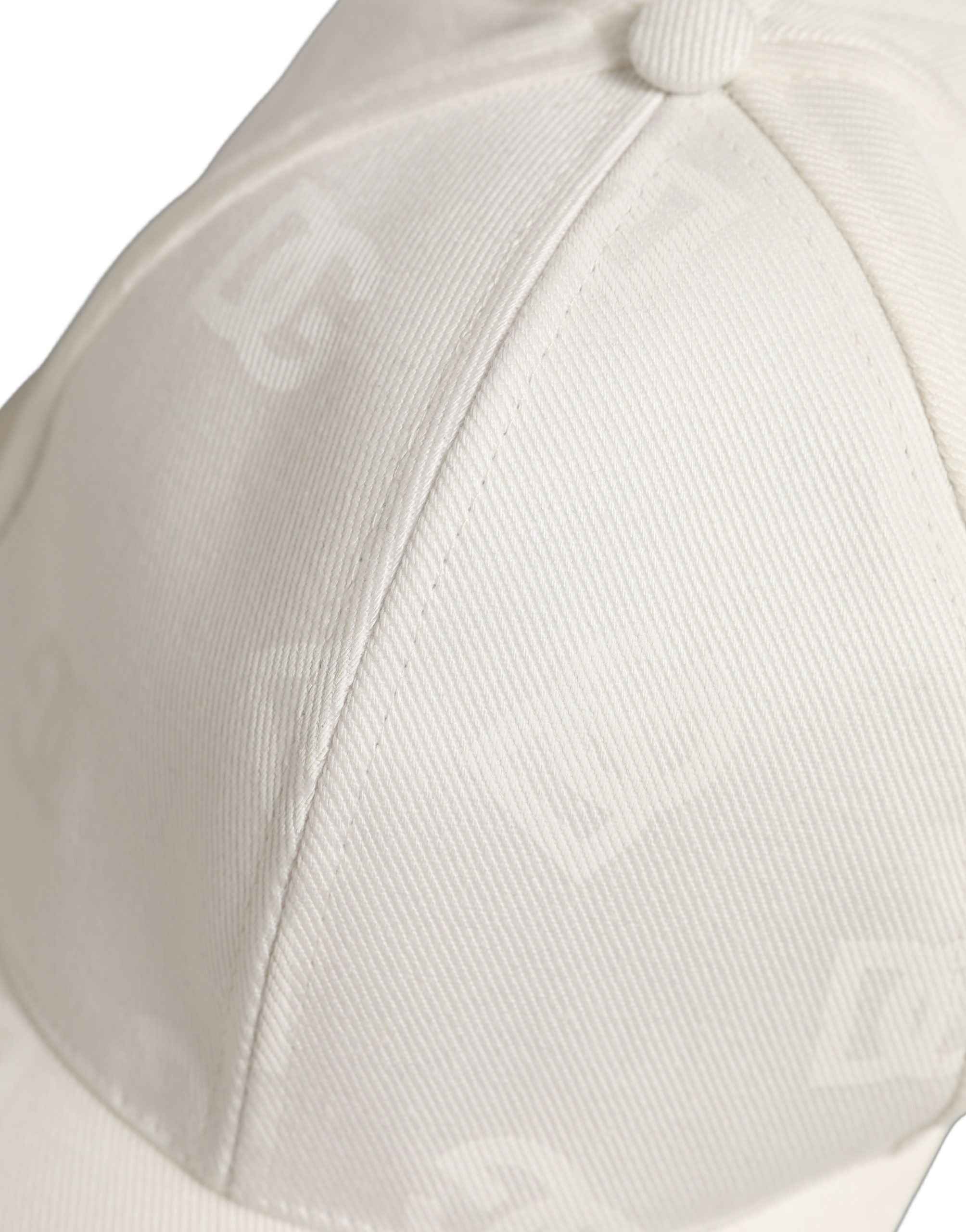 Dolce & Gabbana Men White Cotton Stretch Baseball Capello Hat