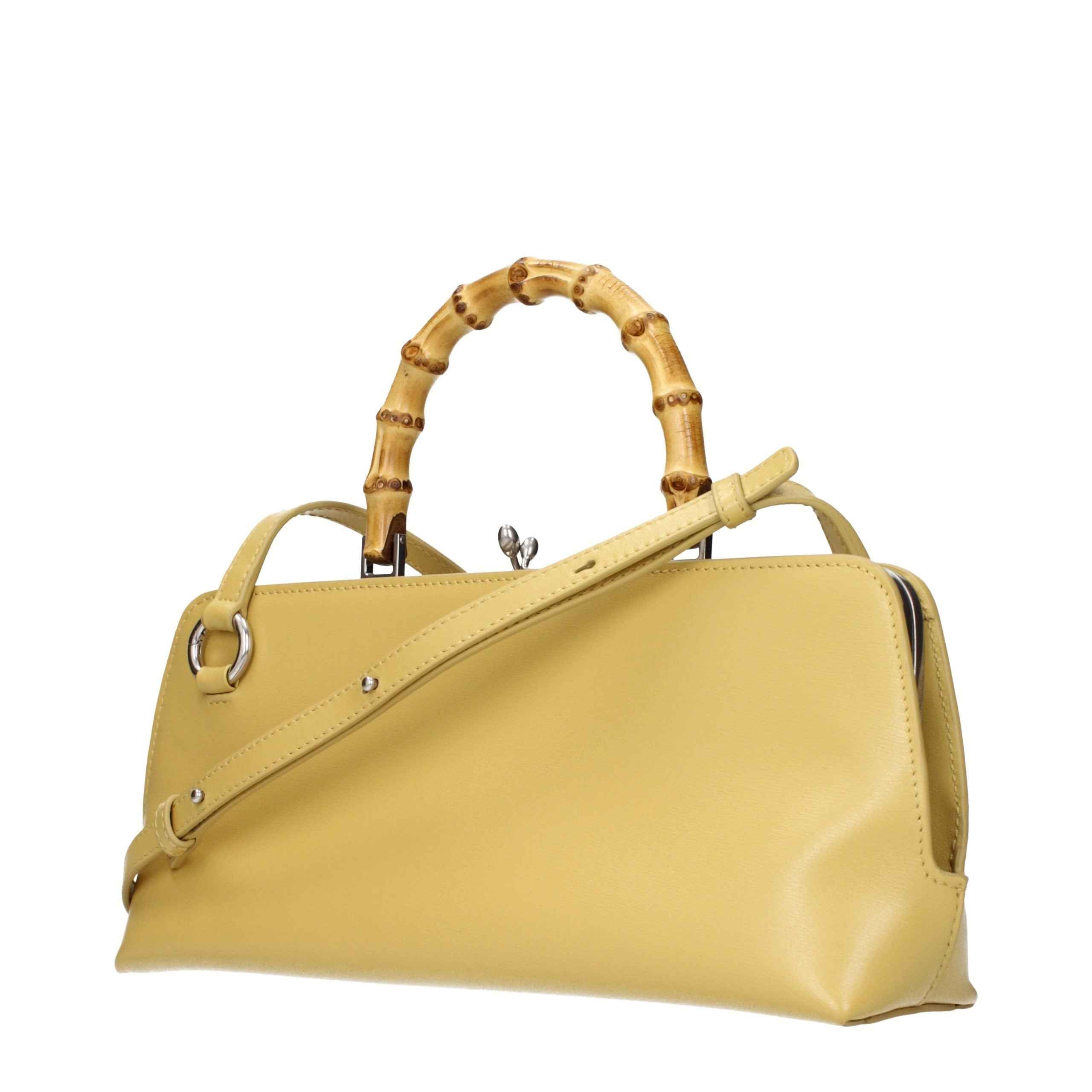 Jil Sander Yellow Leather Crossbody Bag