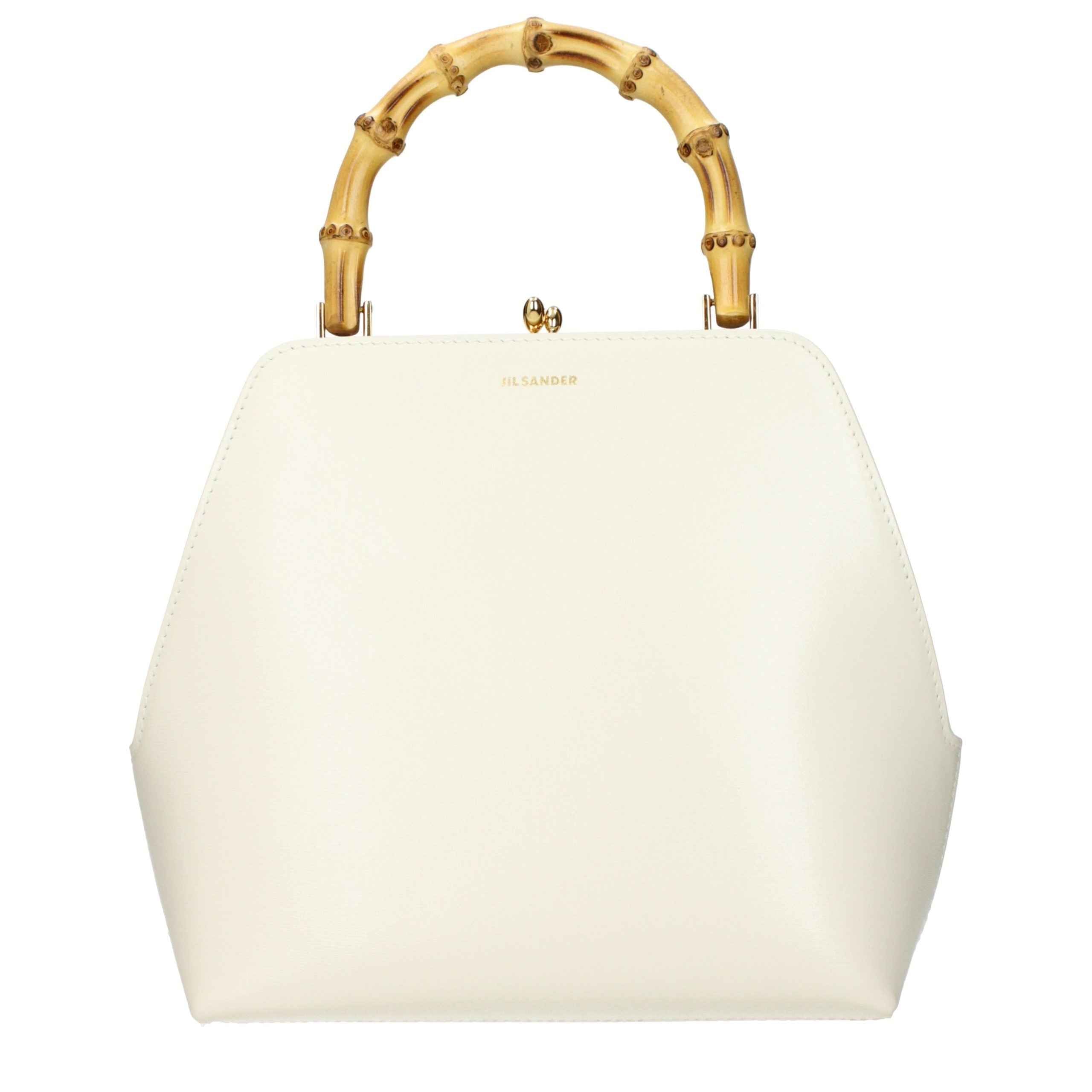 Jil Sander Beige Leather Handbag