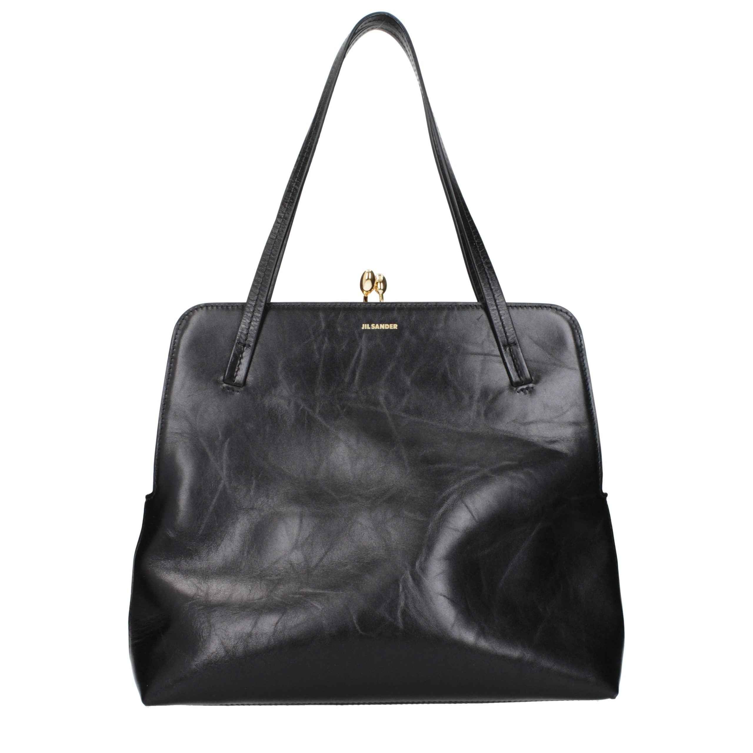 Jil Sander Black Leather Shoulder Bag
