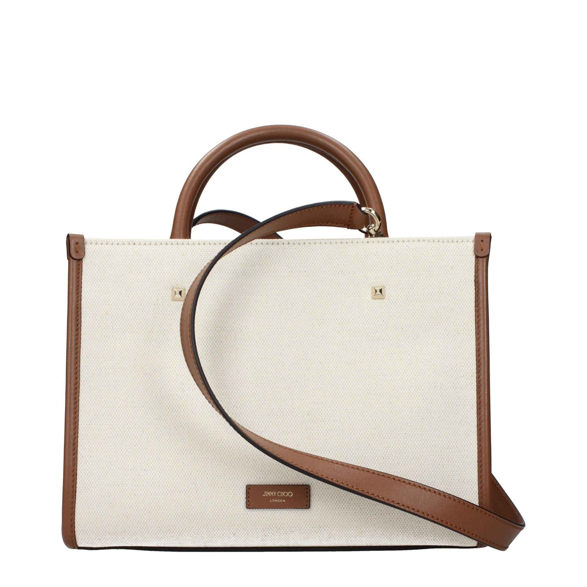 Jimmy Choo Beige Fabric Handbag