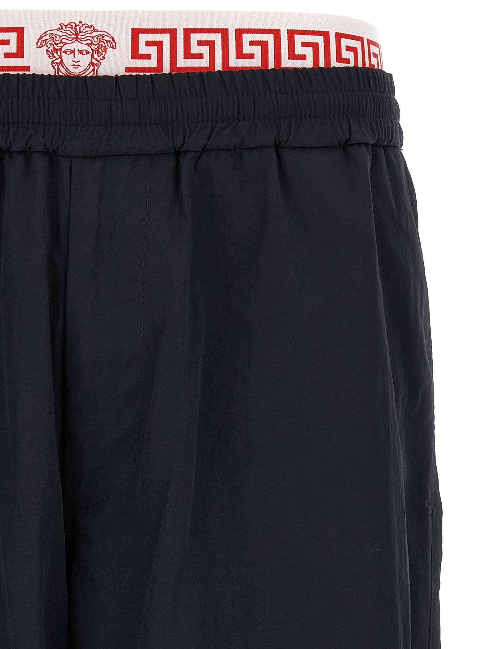 Versace Black Polyamide Joggers (Workout Pants)
