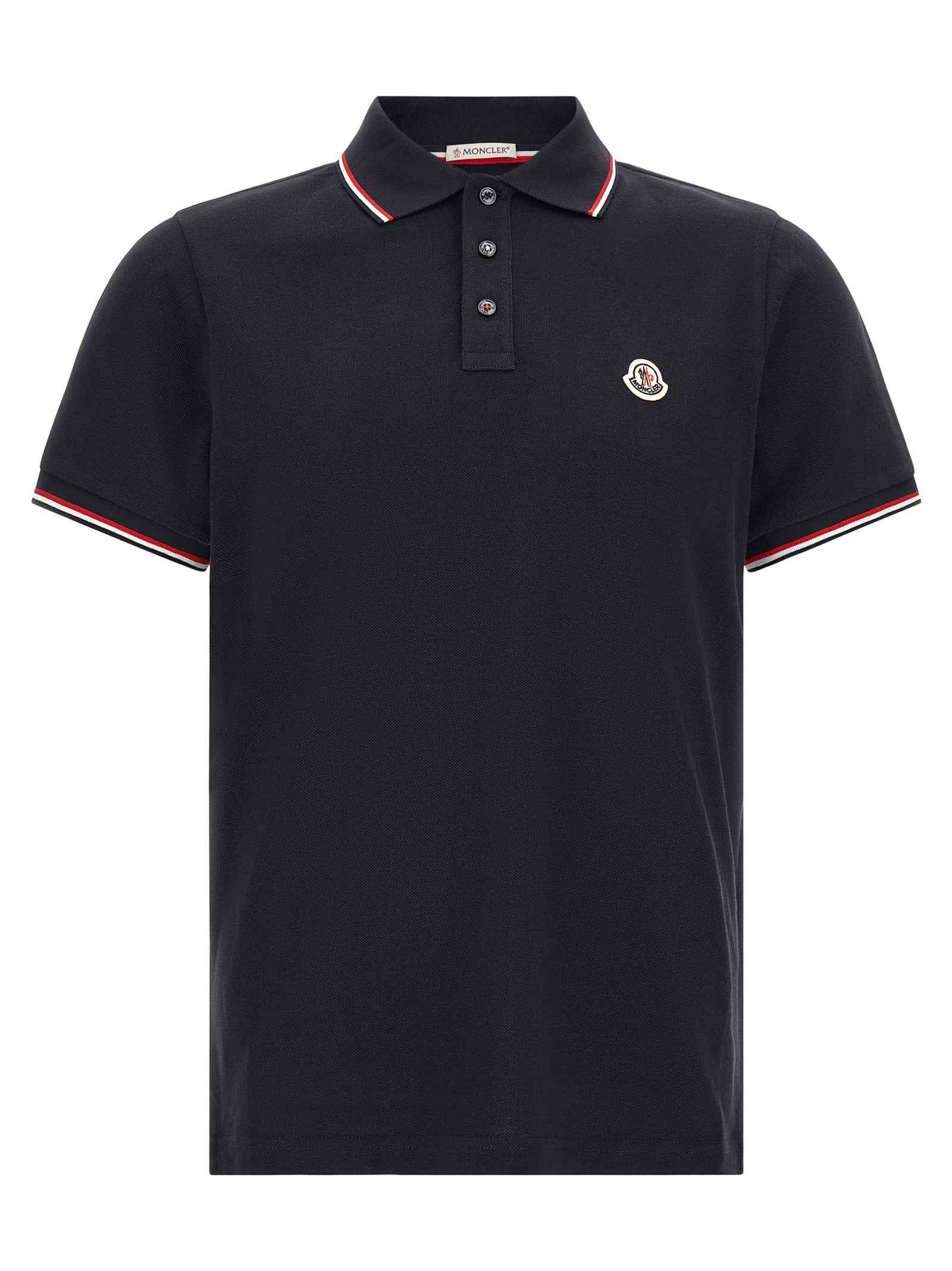 Moncler Blue Cotton Polo Shirt