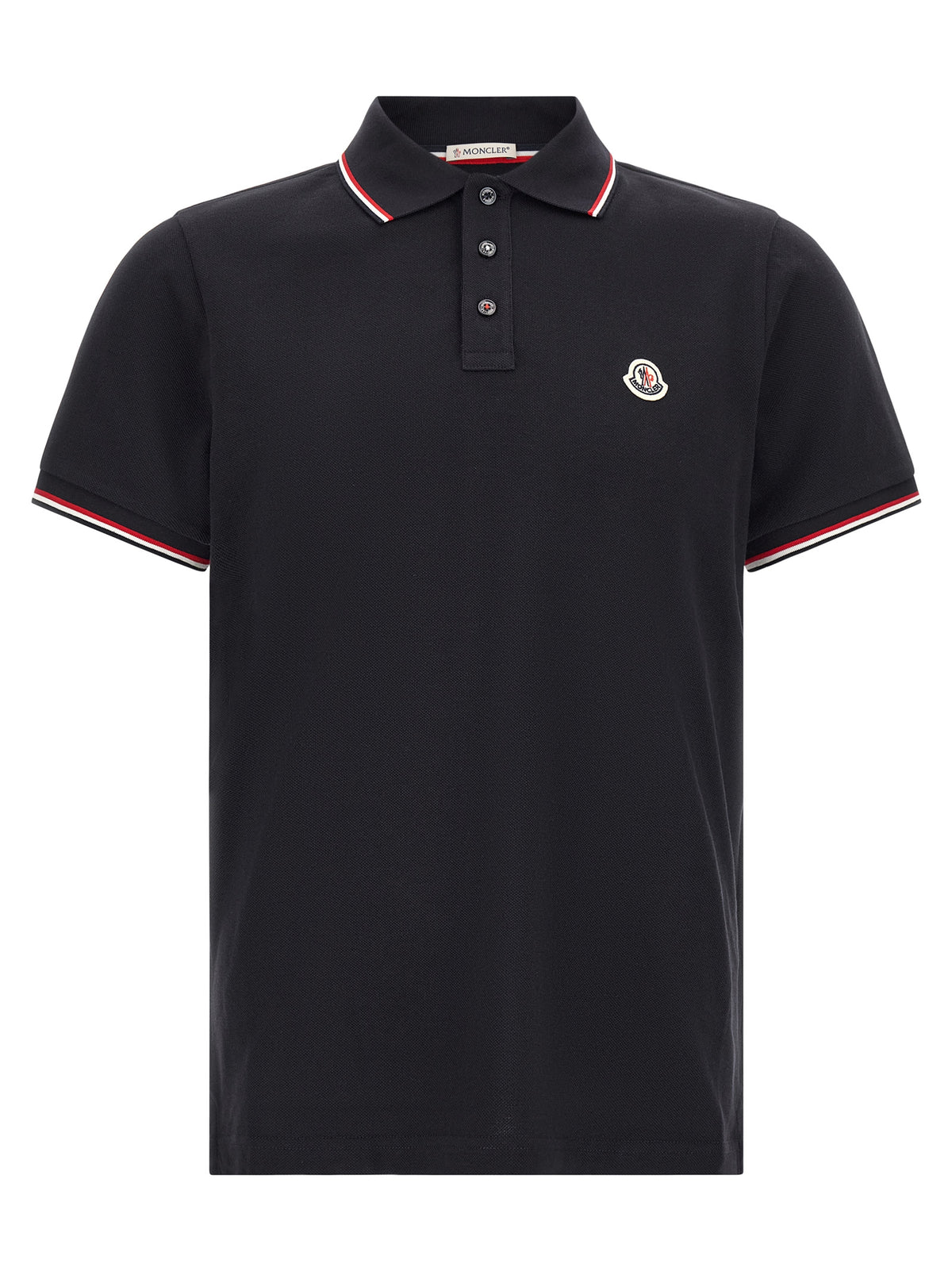 Moncler Blue Cotton Polo Shirt