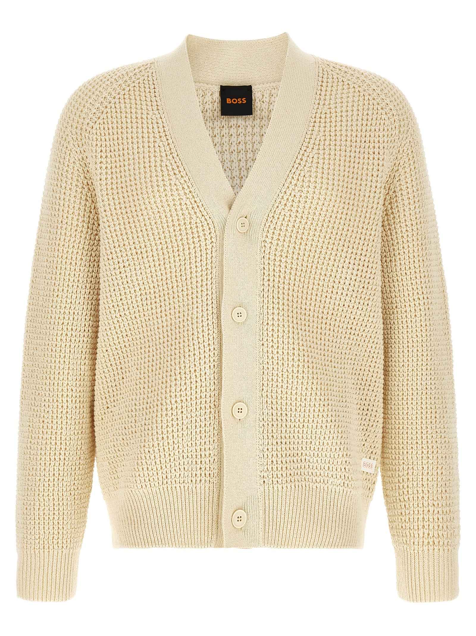Hugo Boss Beige Cotton Cardigan