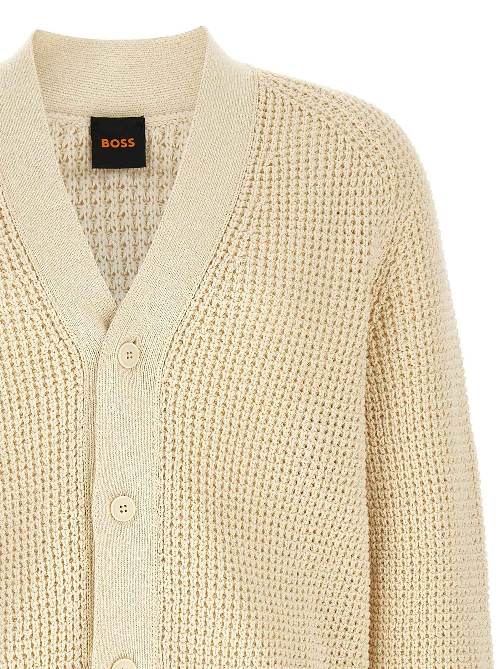 Hugo Boss Beige Cotton Cardigan