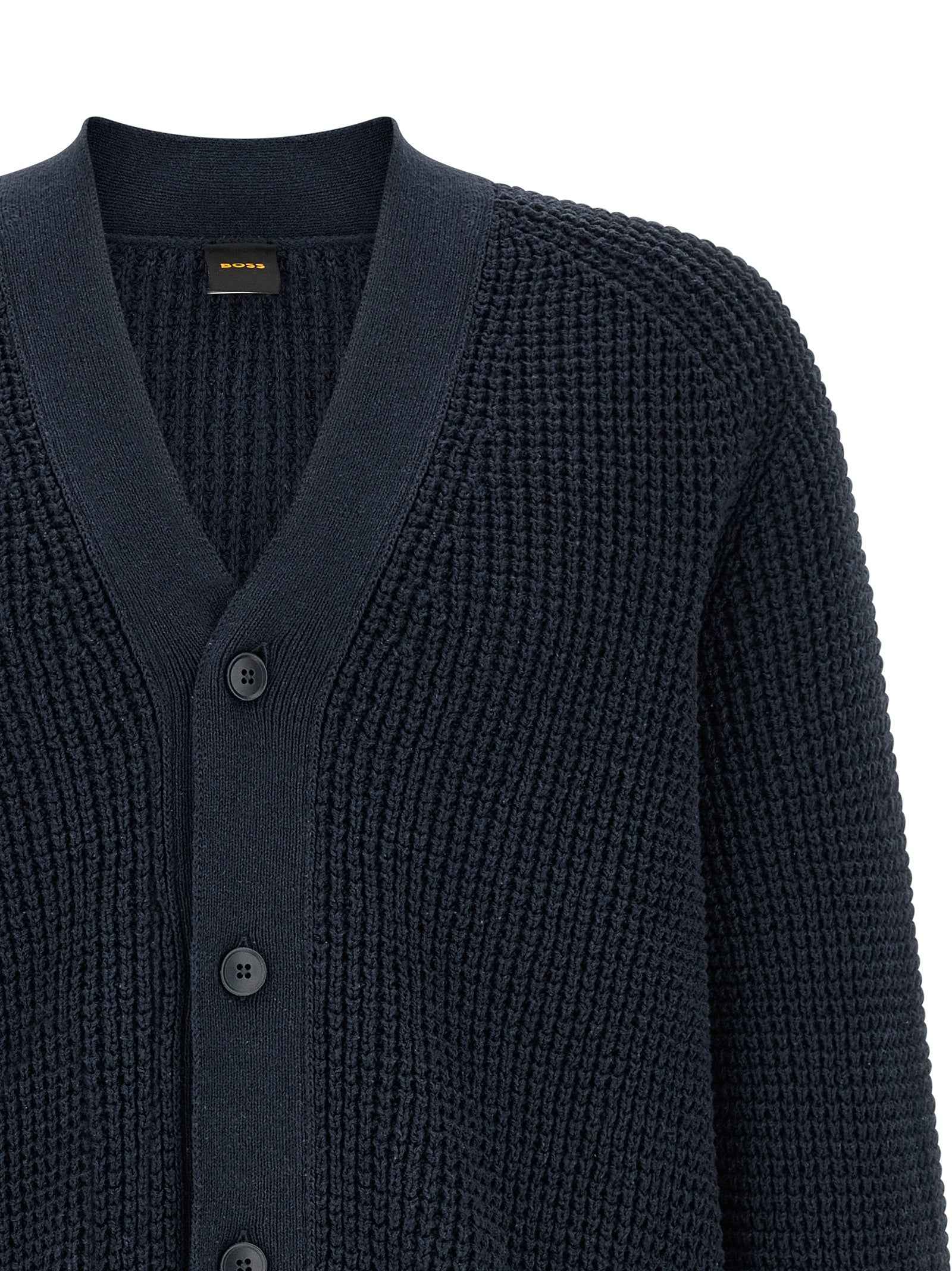 Hugo Boss Blue Cotton Cardigan