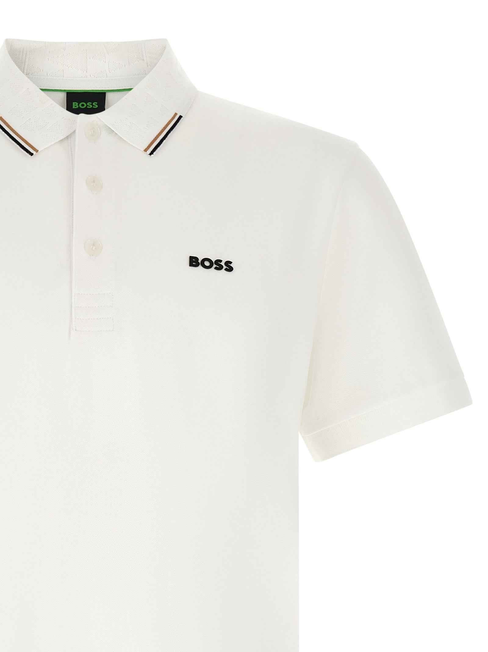 Hugo Boss White Cotton Polo Shirt