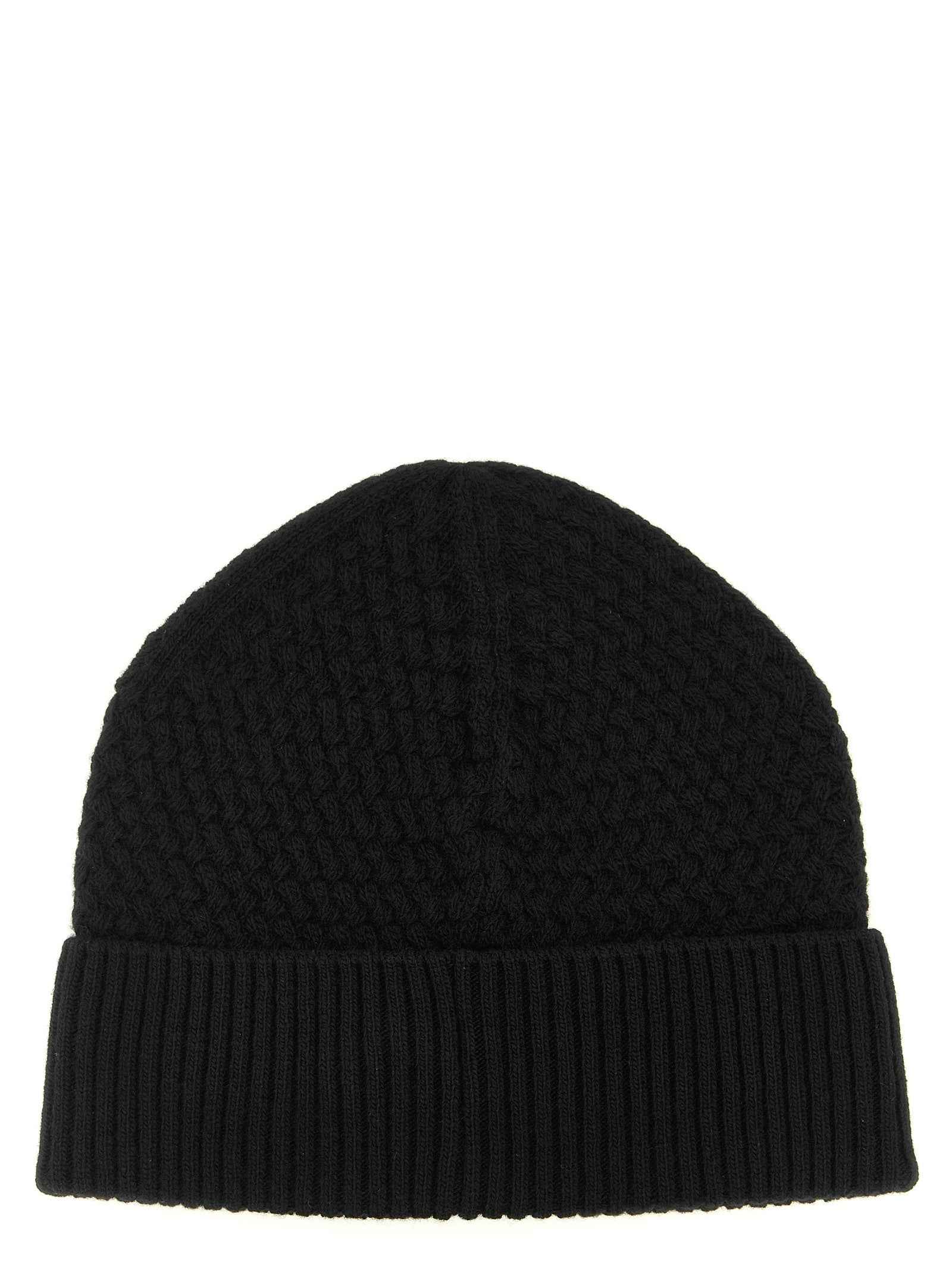 Moncler Black Leather Beanie