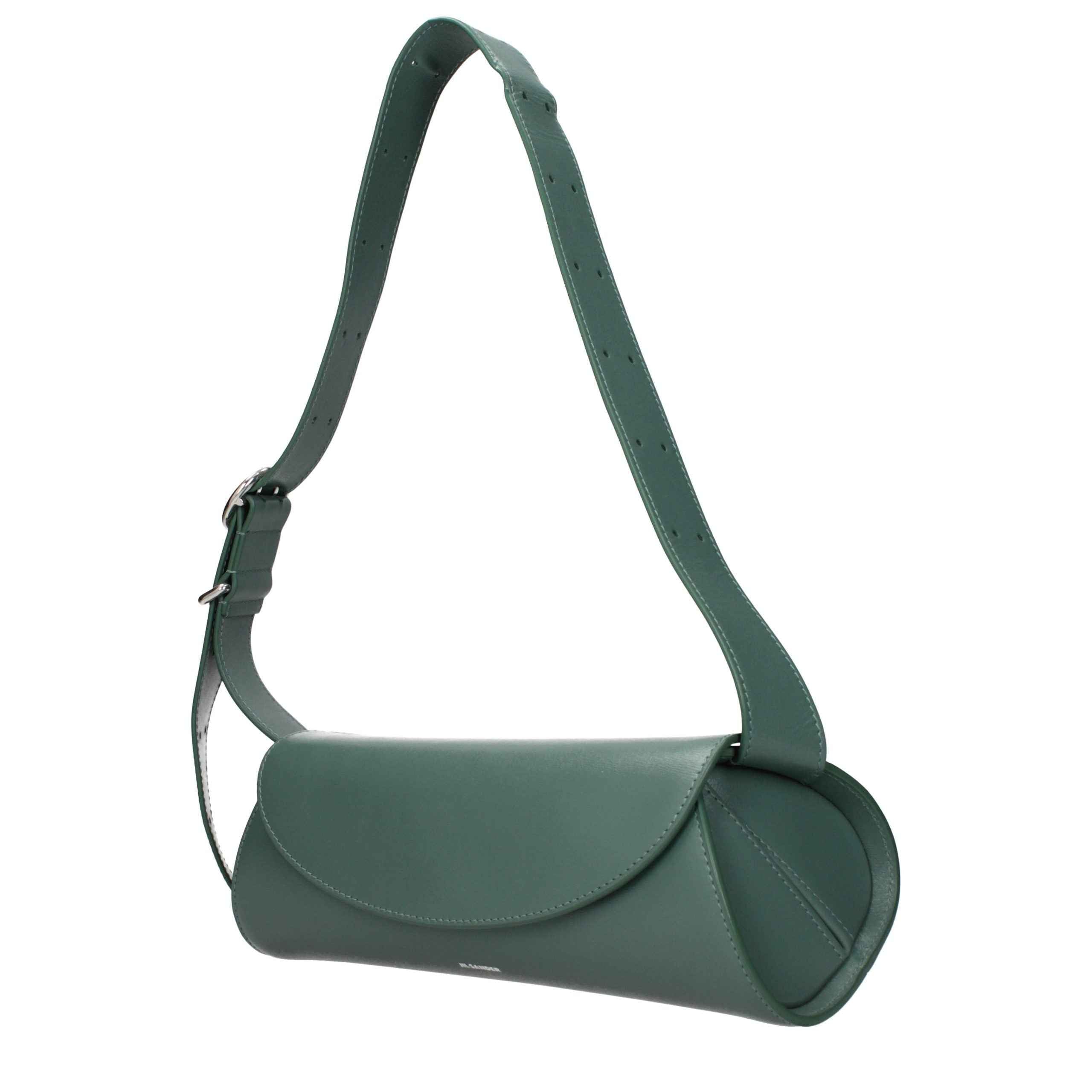 Jil Sander Green Leather Crossbody Bag