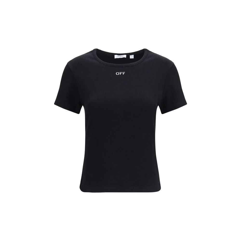 Off-White Black Cotton T-Shirt