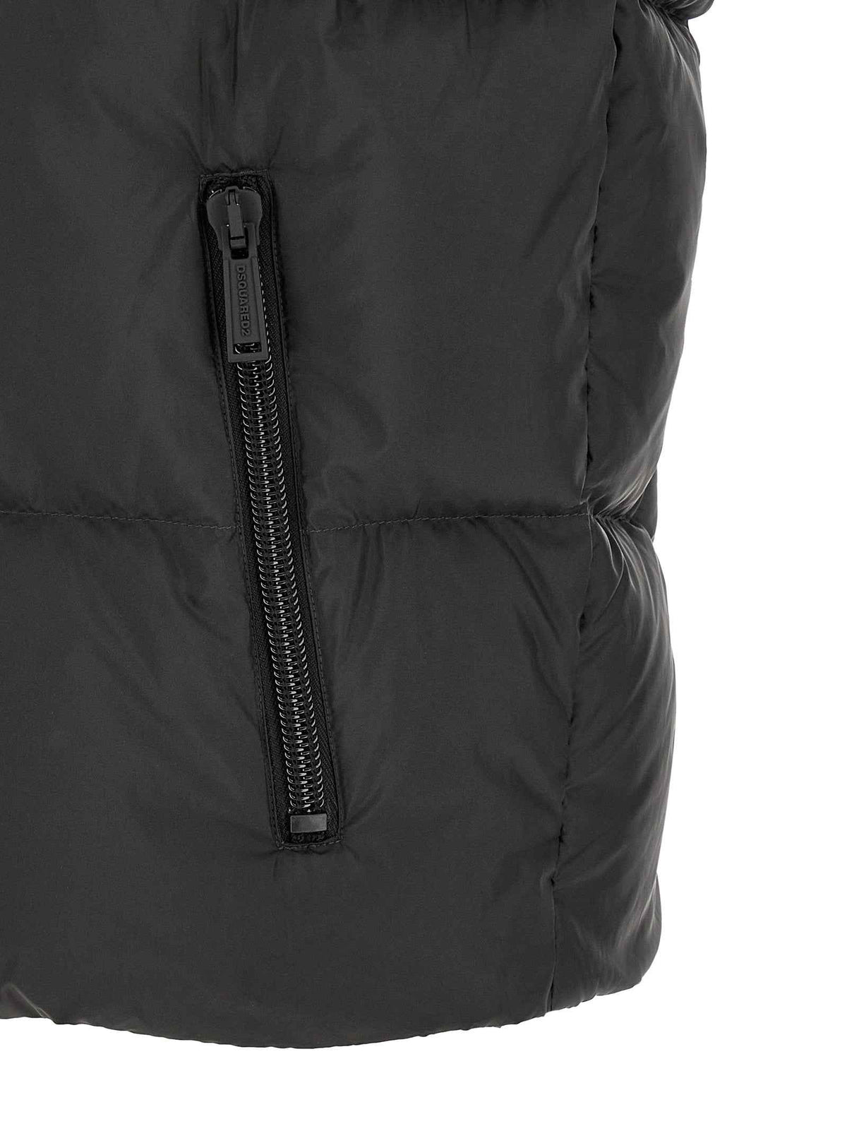 Dsquared² Black Polyester Sleeveless Jacket