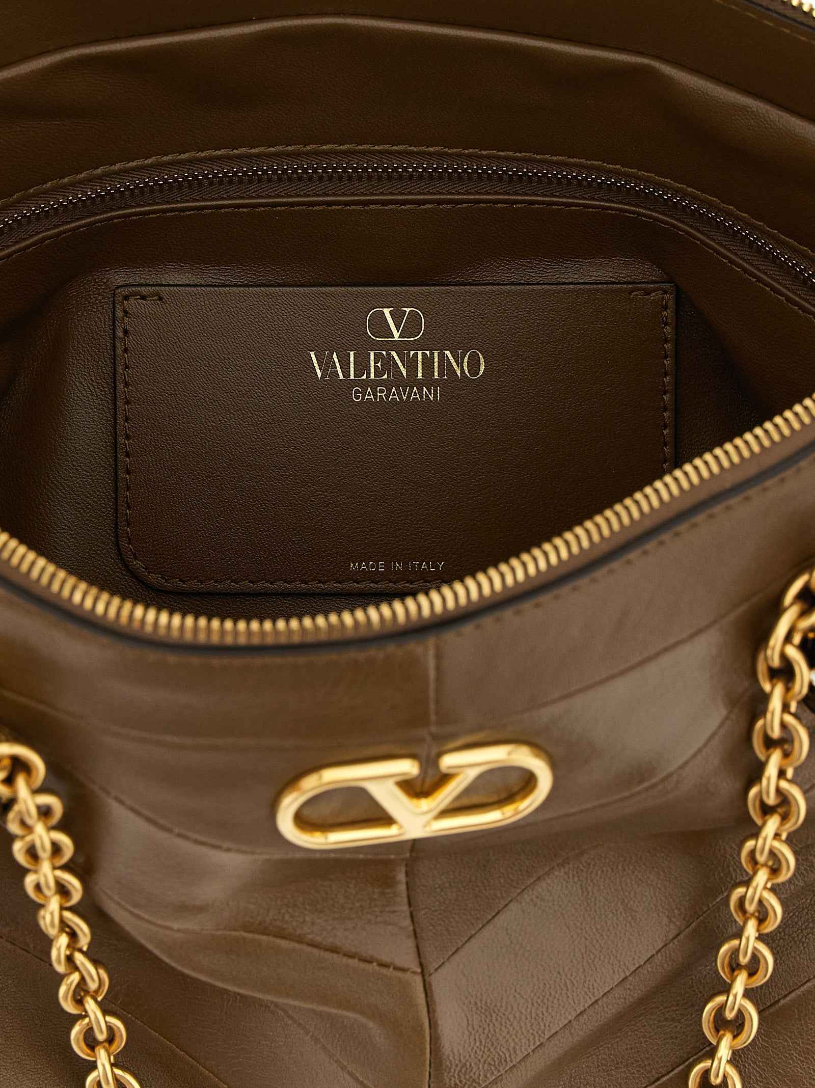 Valentino Garavani Brown Lamb Leather Shoulder Bag