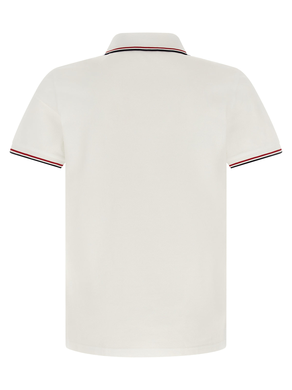 Moncler White Cotton Polo Shirt