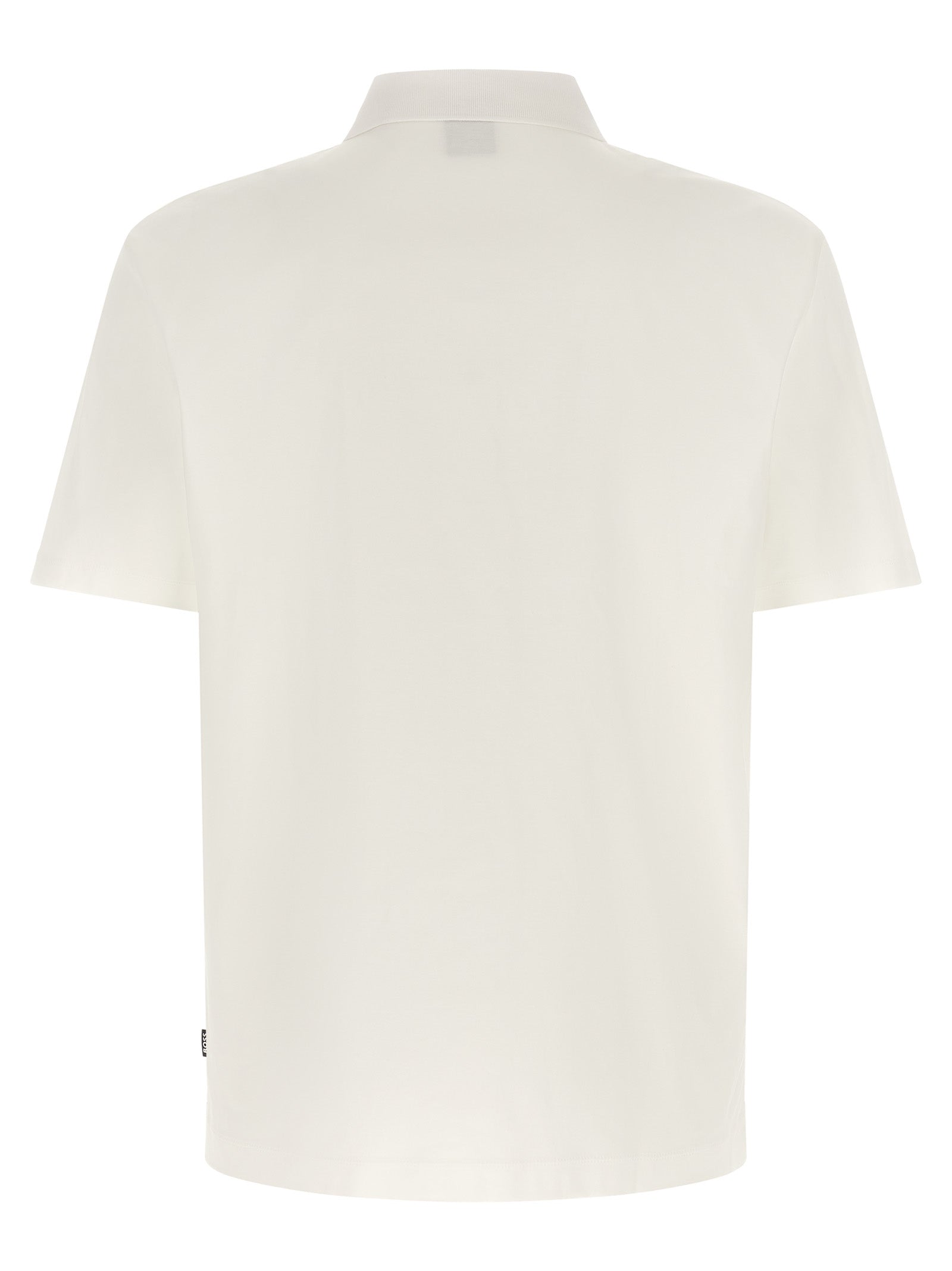 Hugo Boss White Cotton Polo Shirt