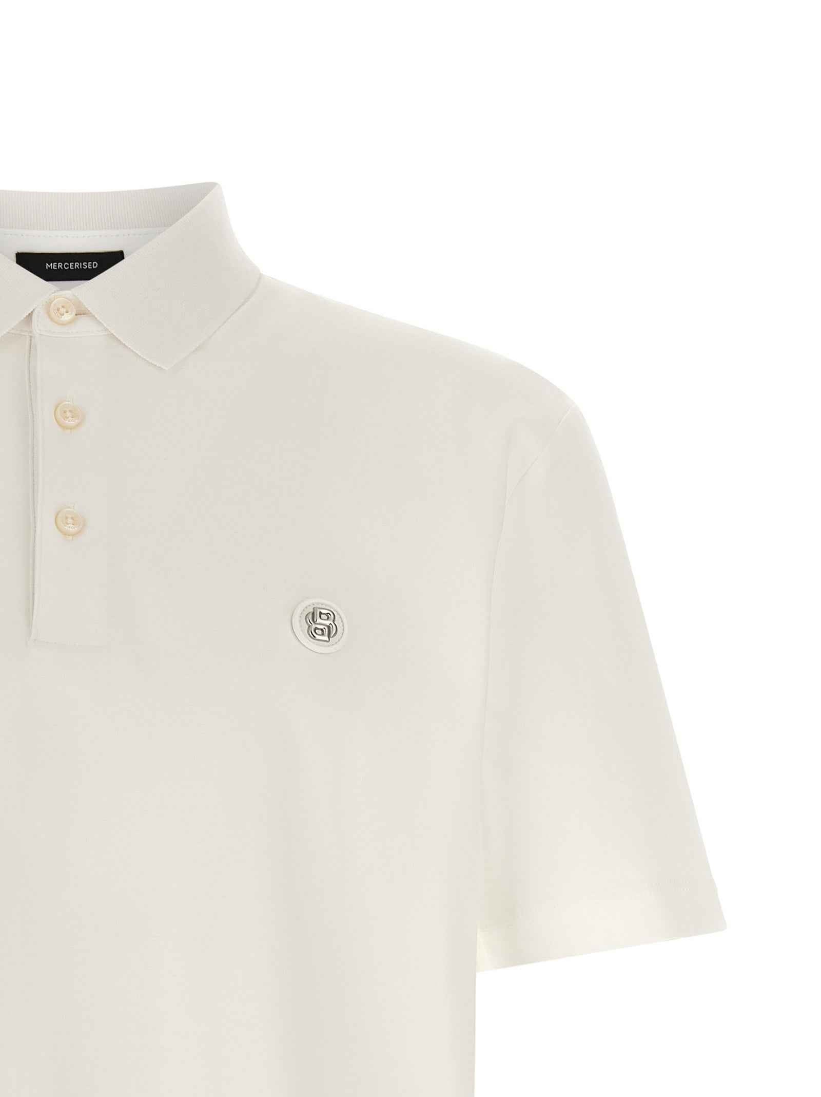 Hugo Boss White Cotton Polo Shirt