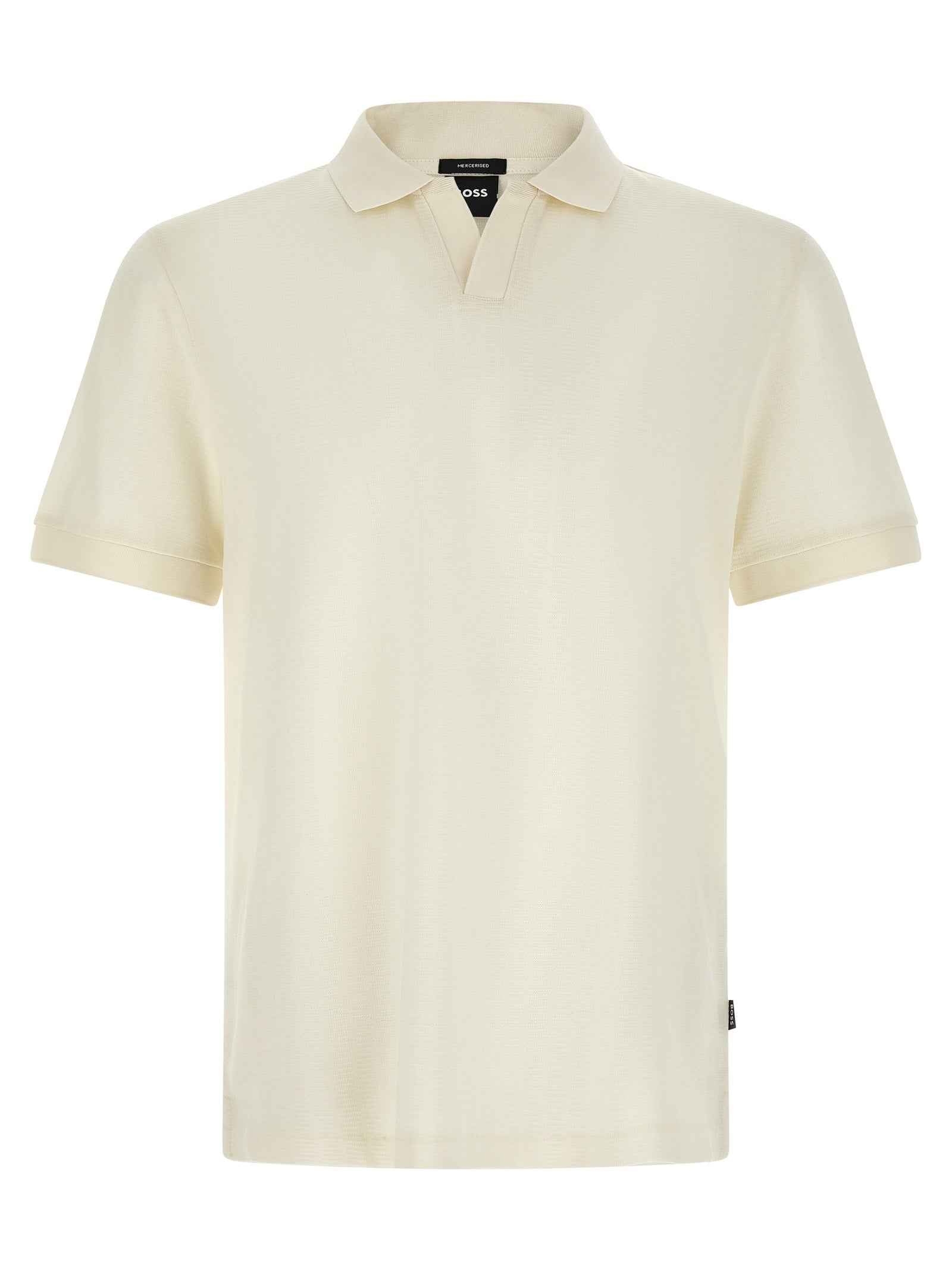 Hugo Boss White Cotton Polo Shirt