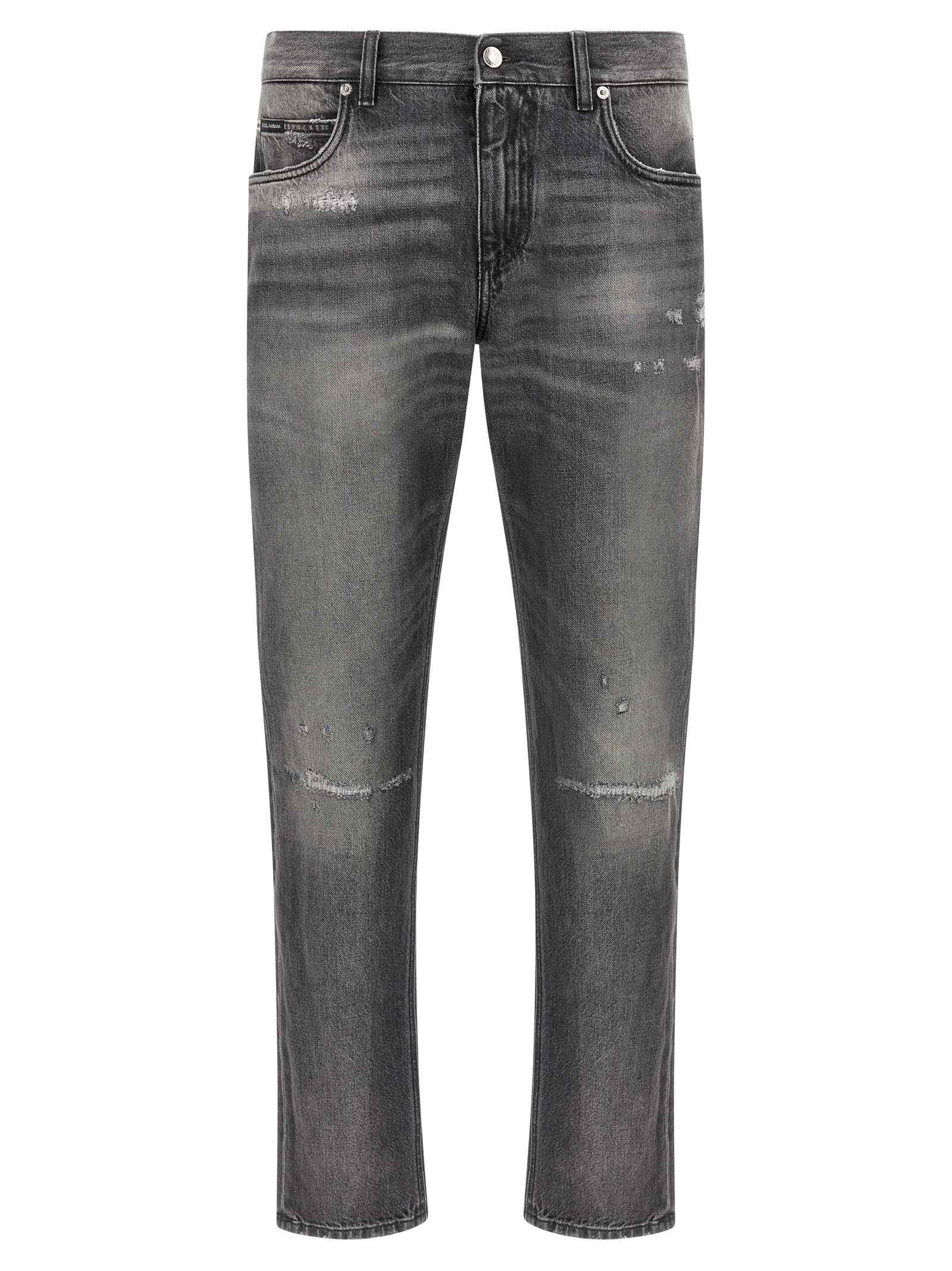 Dolce & Gabbana Gray Cotton Jeans Denim