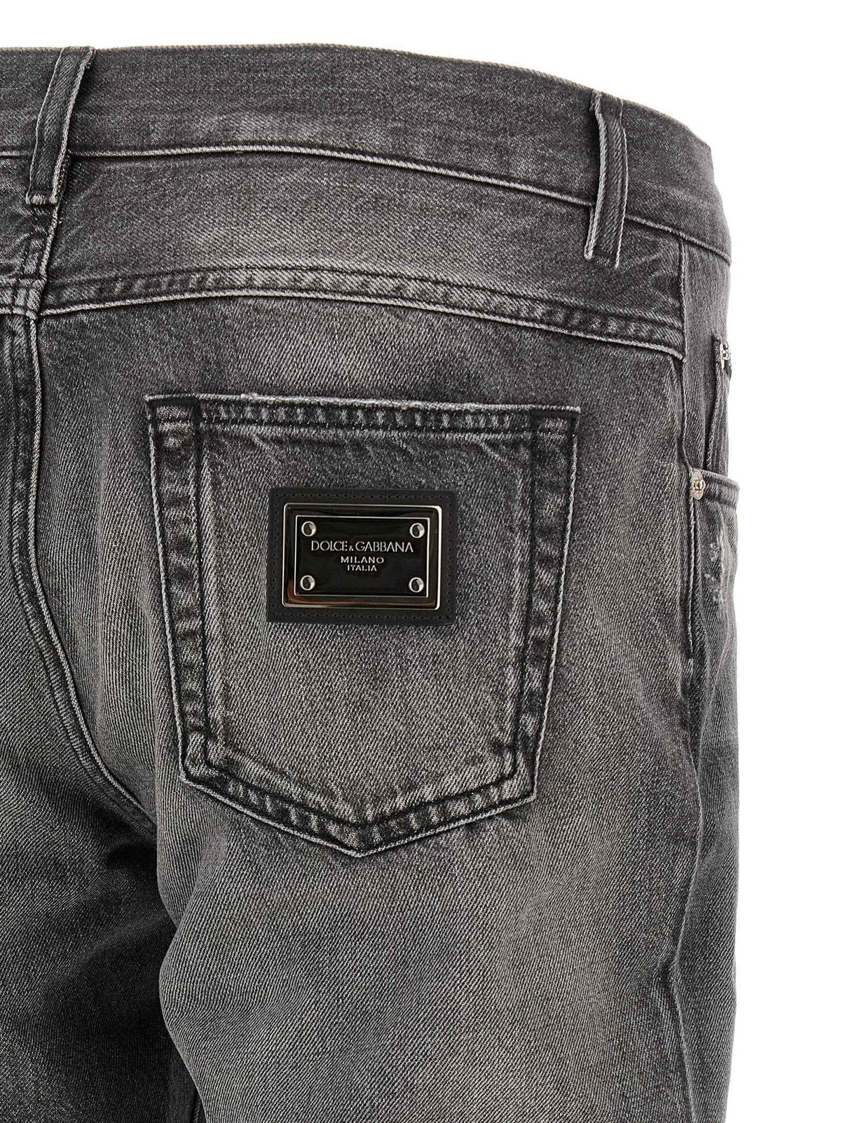 Dolce & Gabbana Gray Cotton Jeans Denim