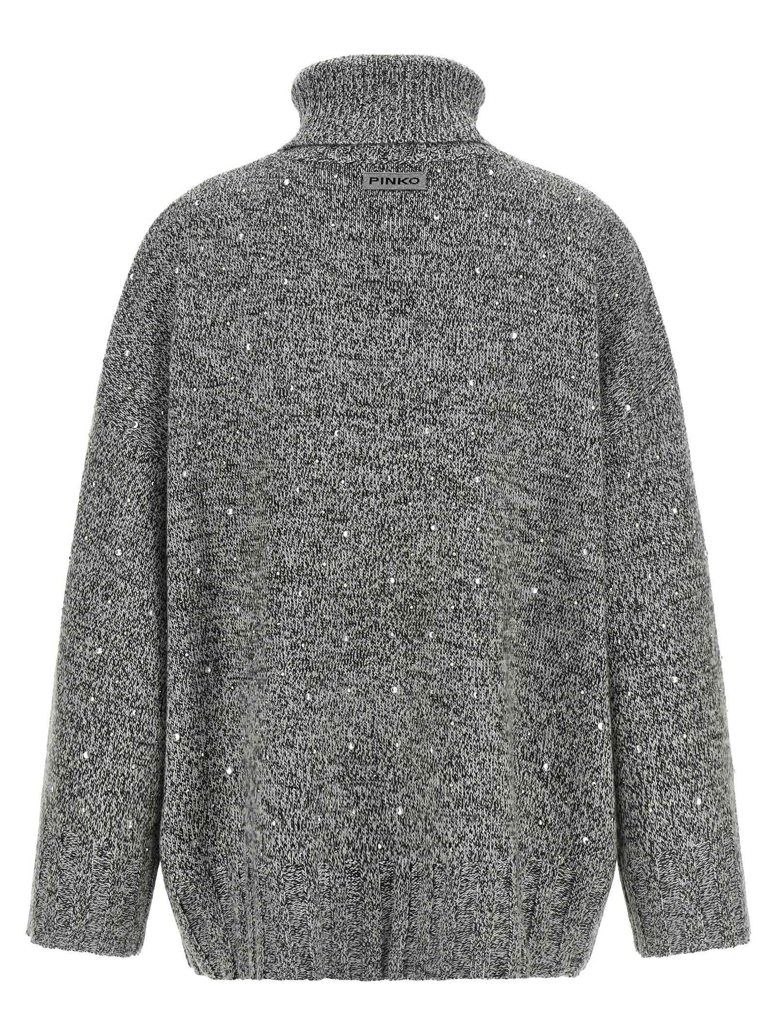 PINKO Gray Polyester Cardigan