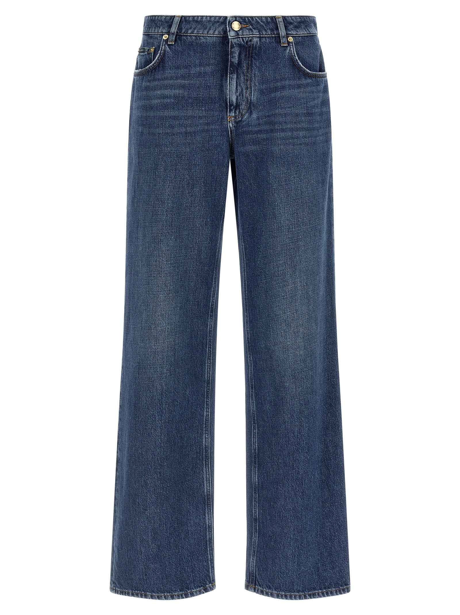 Dolce & Gabbana Blue Cotton Relaxed Fit Jeans