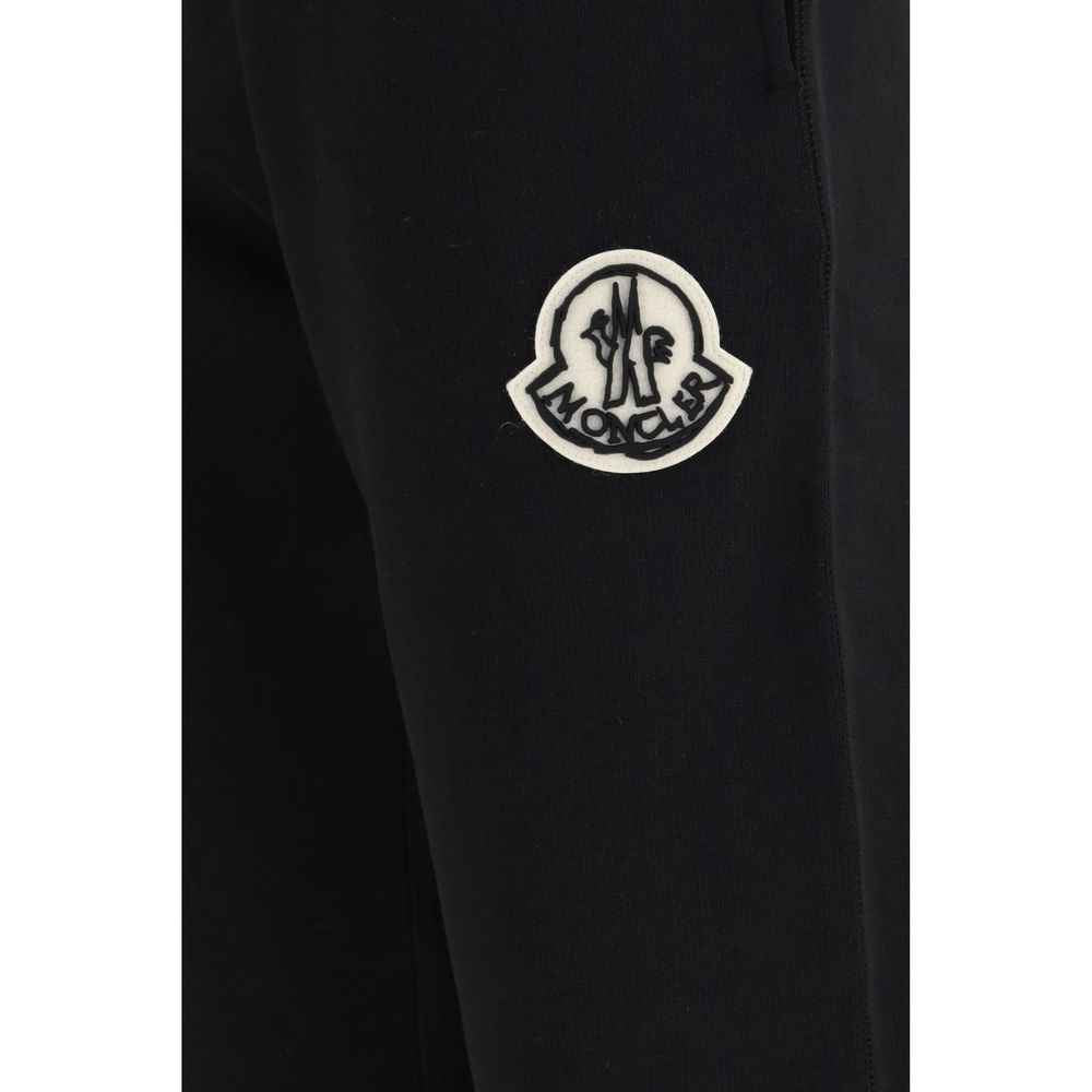 Moncler Black Cotton Athletic Pants