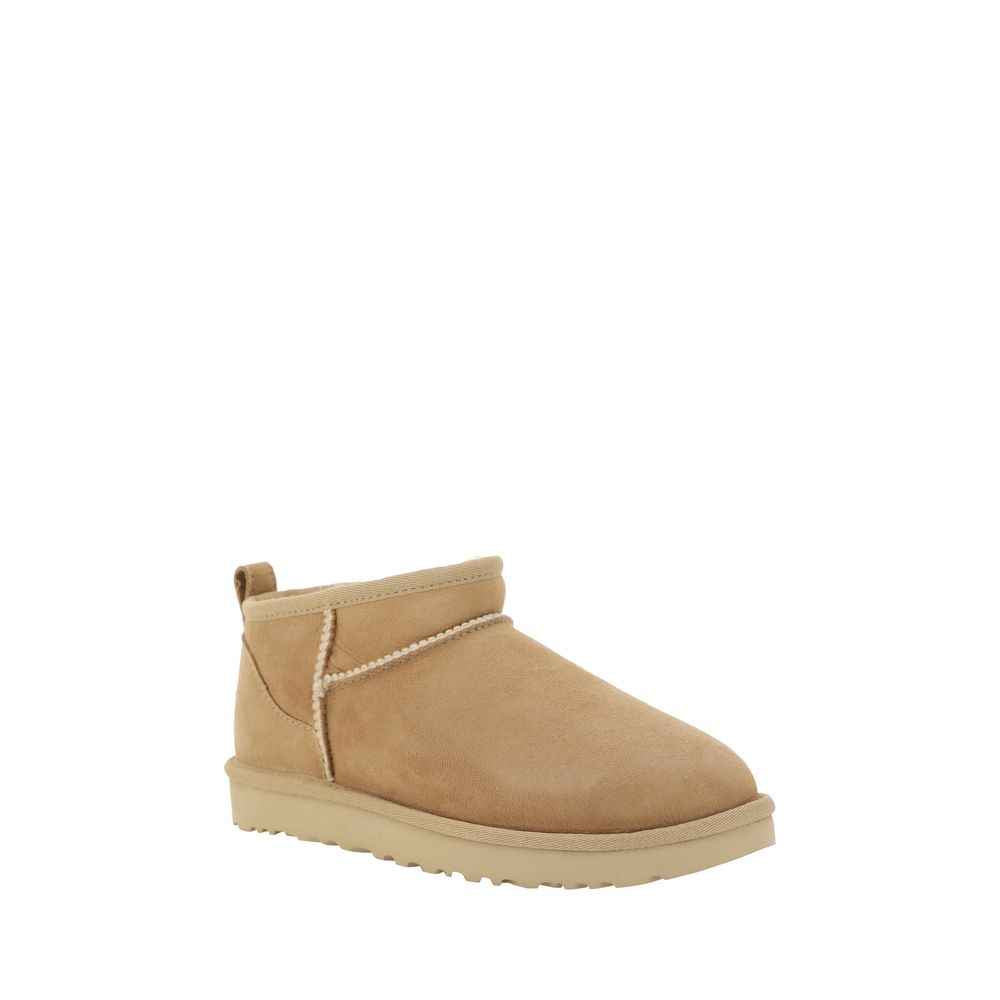 UGG Beige Suede Leather Ankle Boots