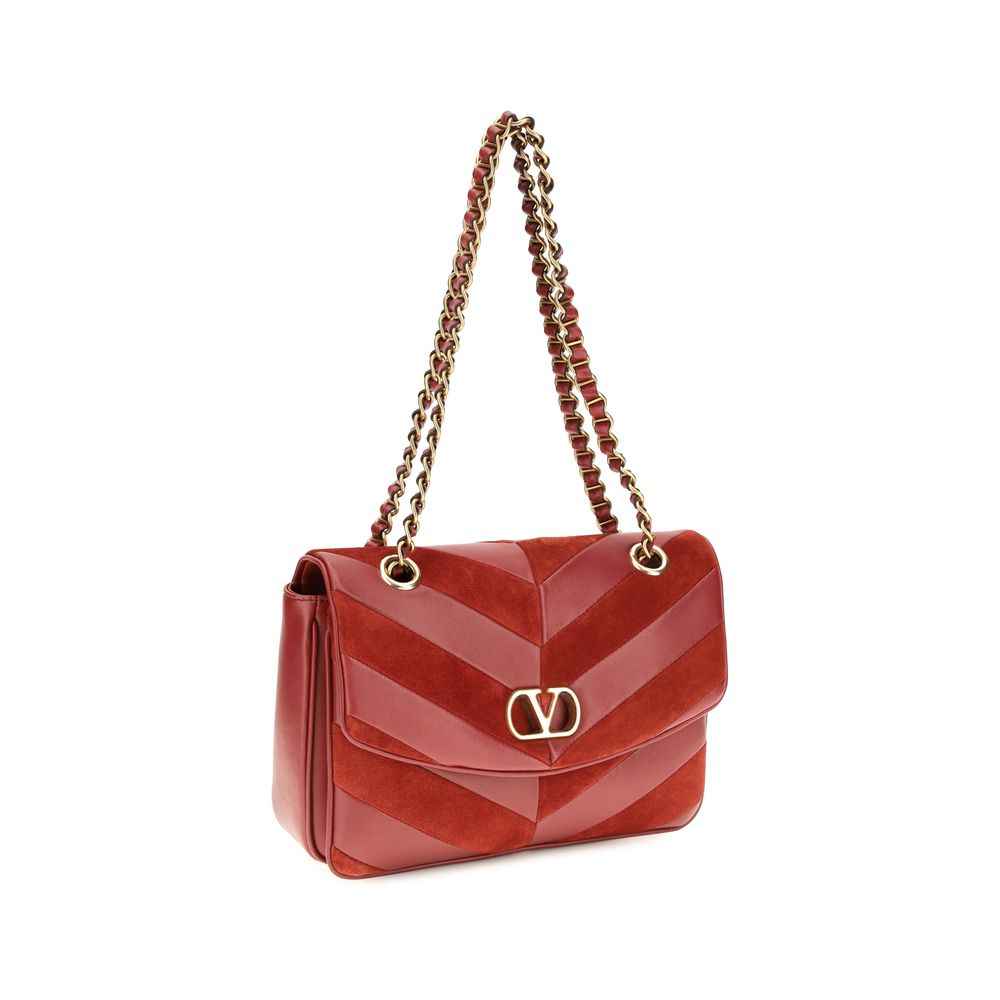 Valentino Garavani Multicolor Suede Leather Shoulder Bag