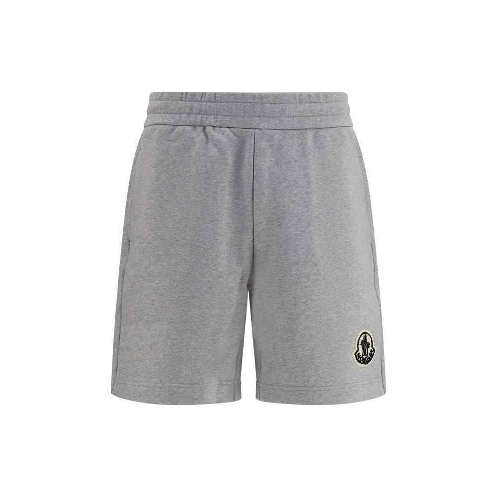 Moncler Gray Cotton Bermuda Shorts