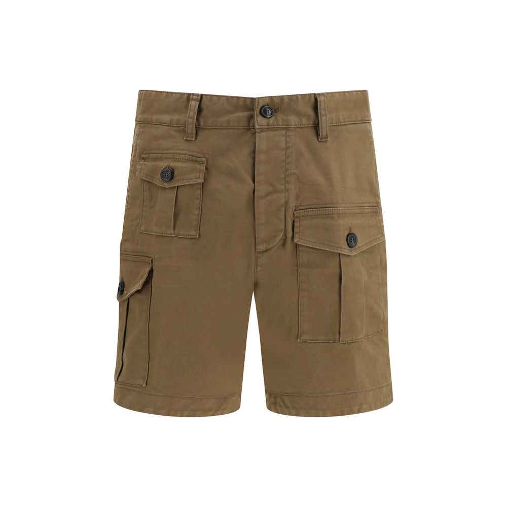 Dsquared² Brown Cotton Bermuda Shorts
