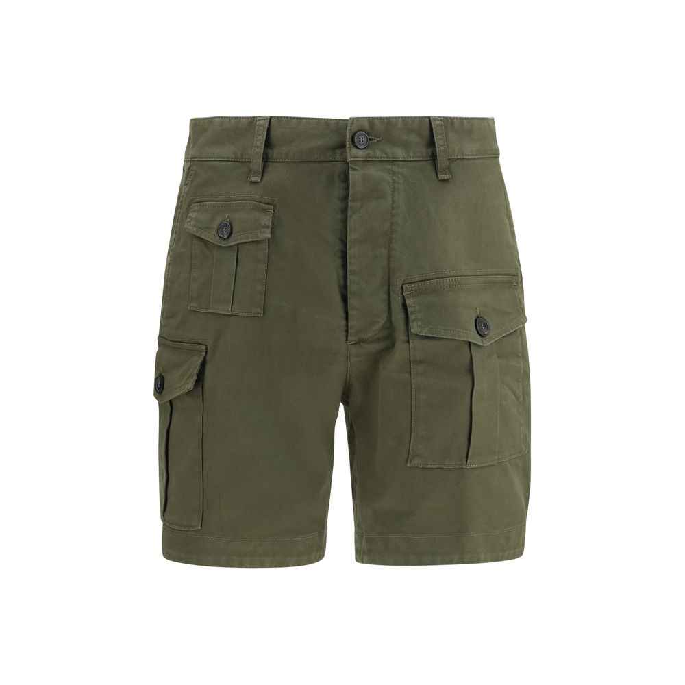 Dsquared² Bicolor Cotton Bermuda Shorts