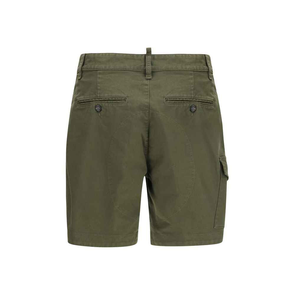 Dsquared² Bicolor Cotton Bermuda Shorts