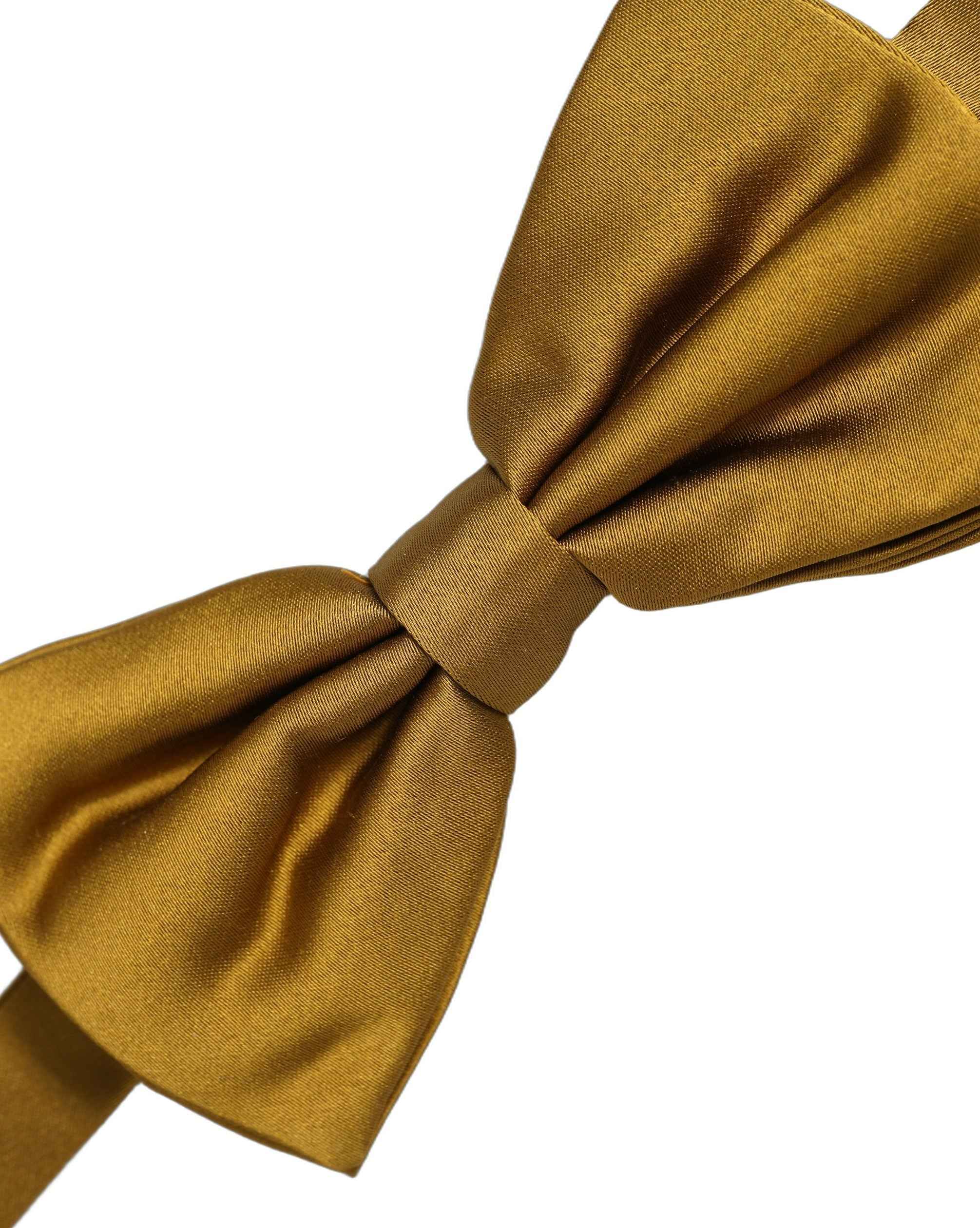Dolce & Gabbana Men Mustard 100% Silk Adjustable Neck Papillon Bow Tie