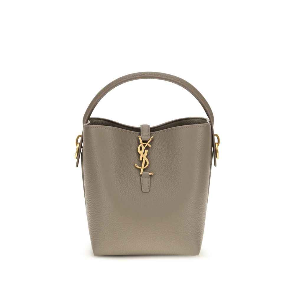 Saint Laurent Beige Calf Leather Bos Taurus Backet Bag