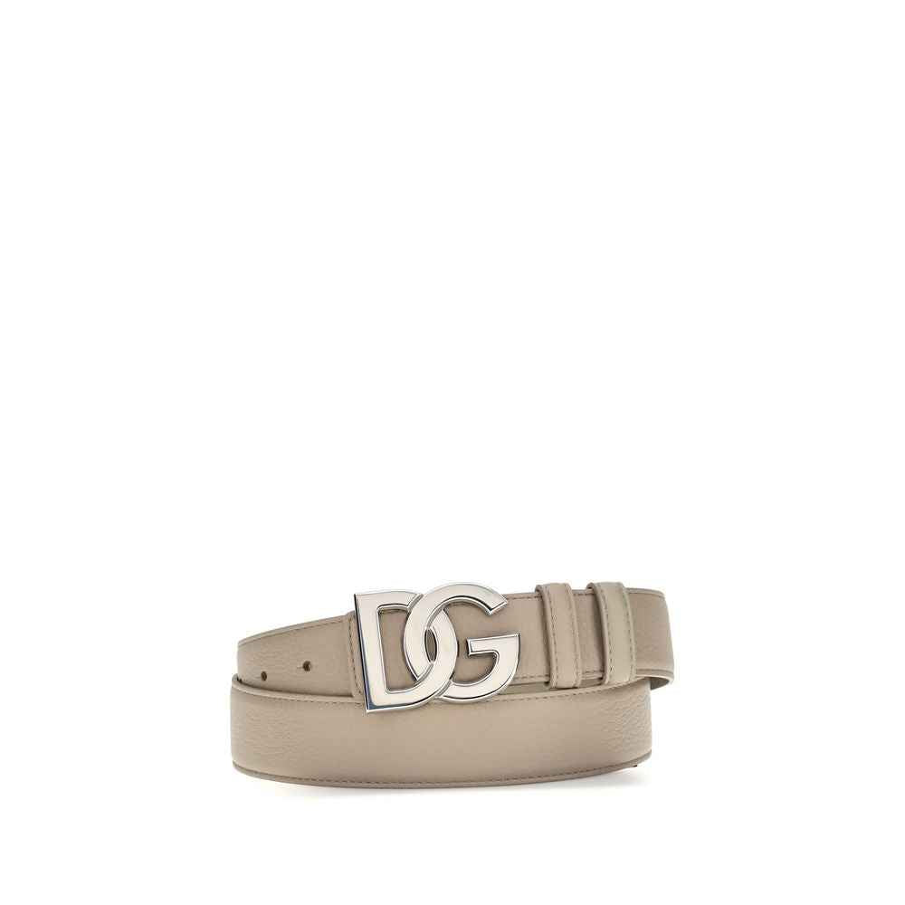 Dolce & Gabbana Beige Calf Leather Bos Taurus Regular Belt
