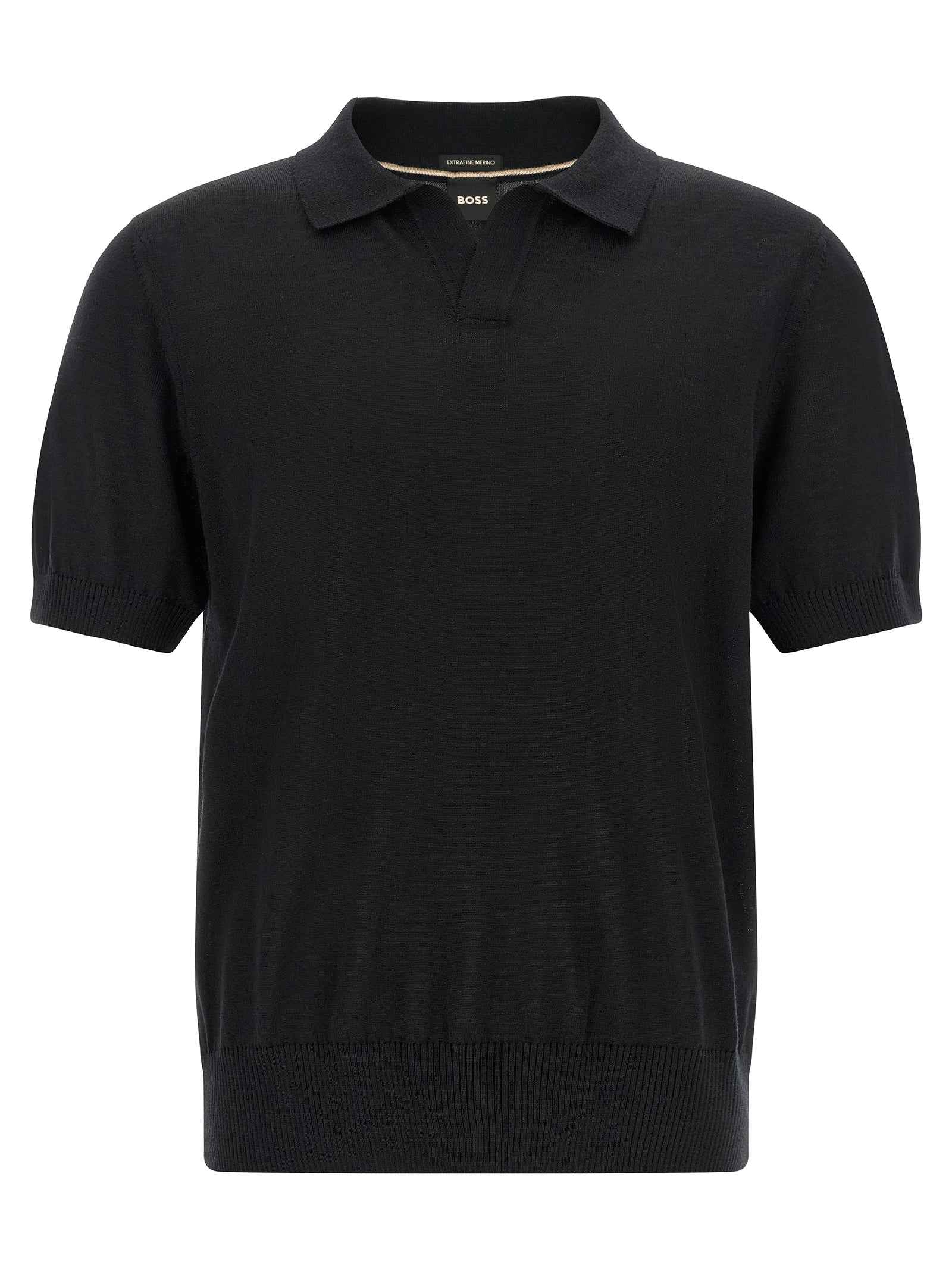Hugo Boss Black Virgin Wool Polo Shirt