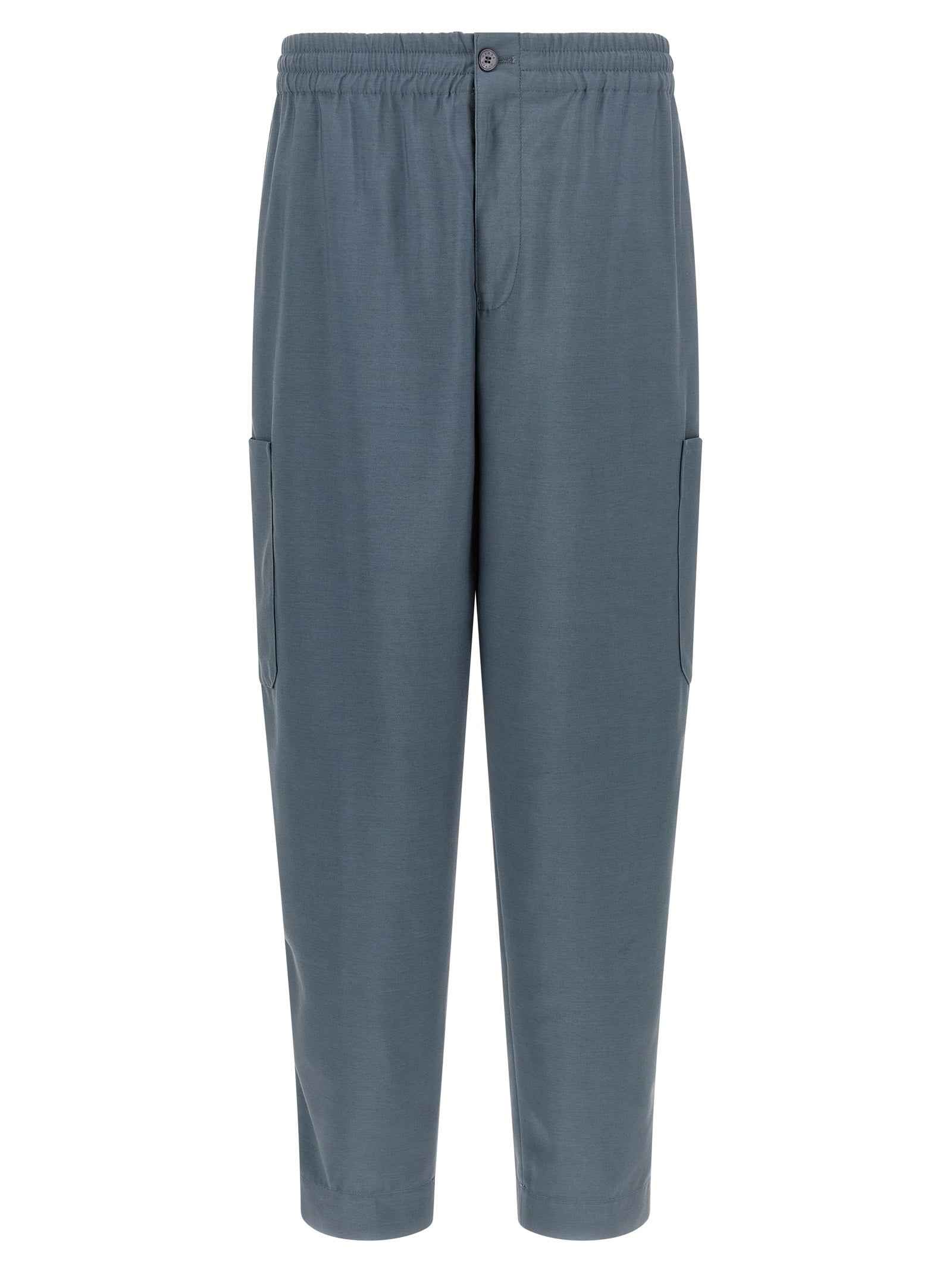Kenzo Gray Wool Cargo Pants