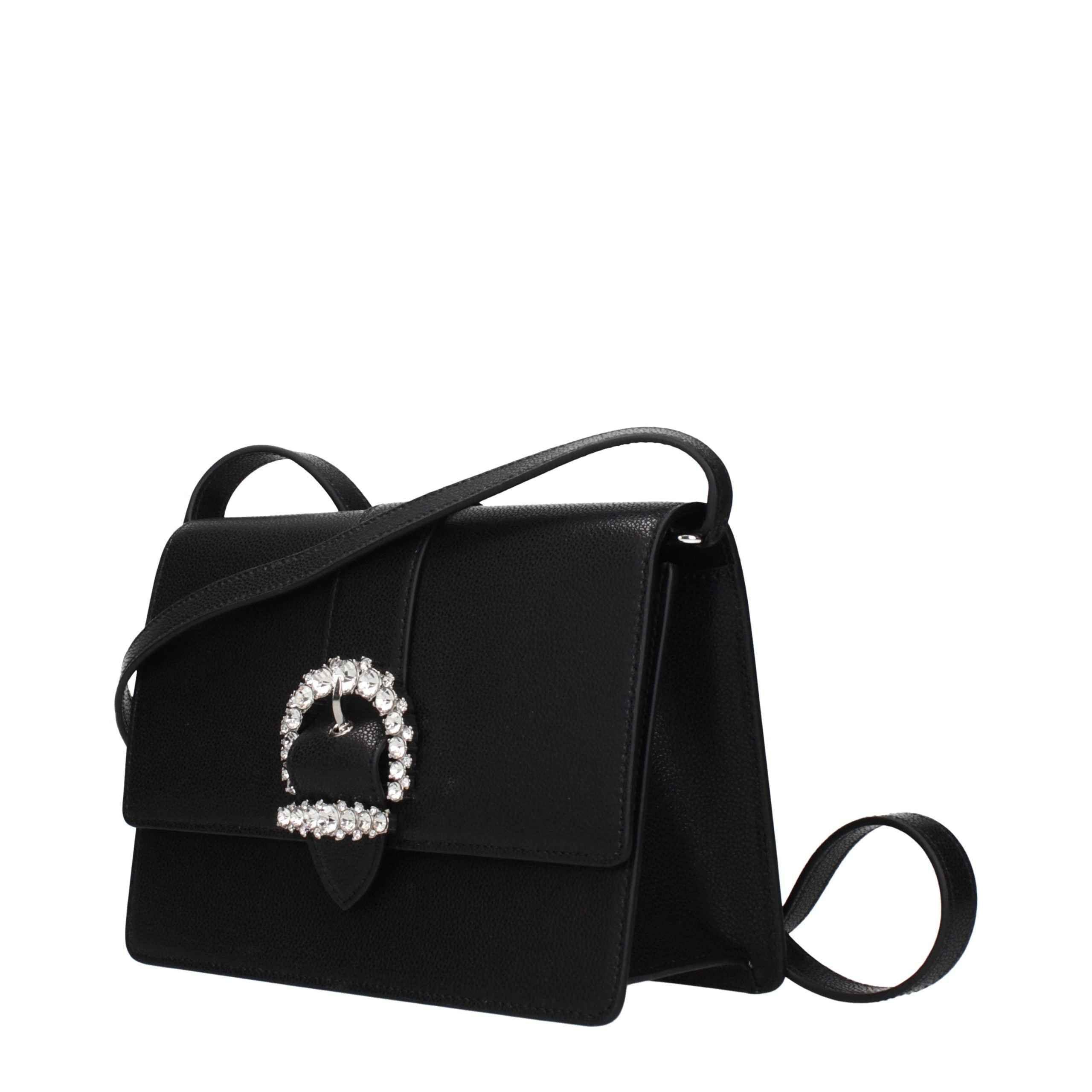 Jimmy Choo Black Leather Crossbody Bag