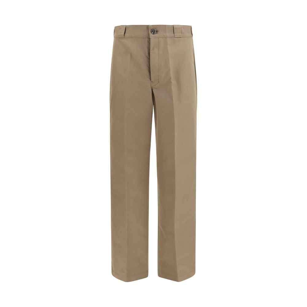 Prada Brown Cotton Casual Pants