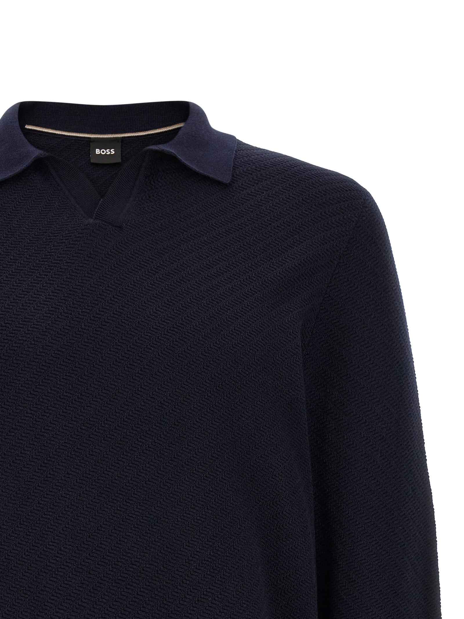 Hugo Boss Blue Cotton Polo Shirt