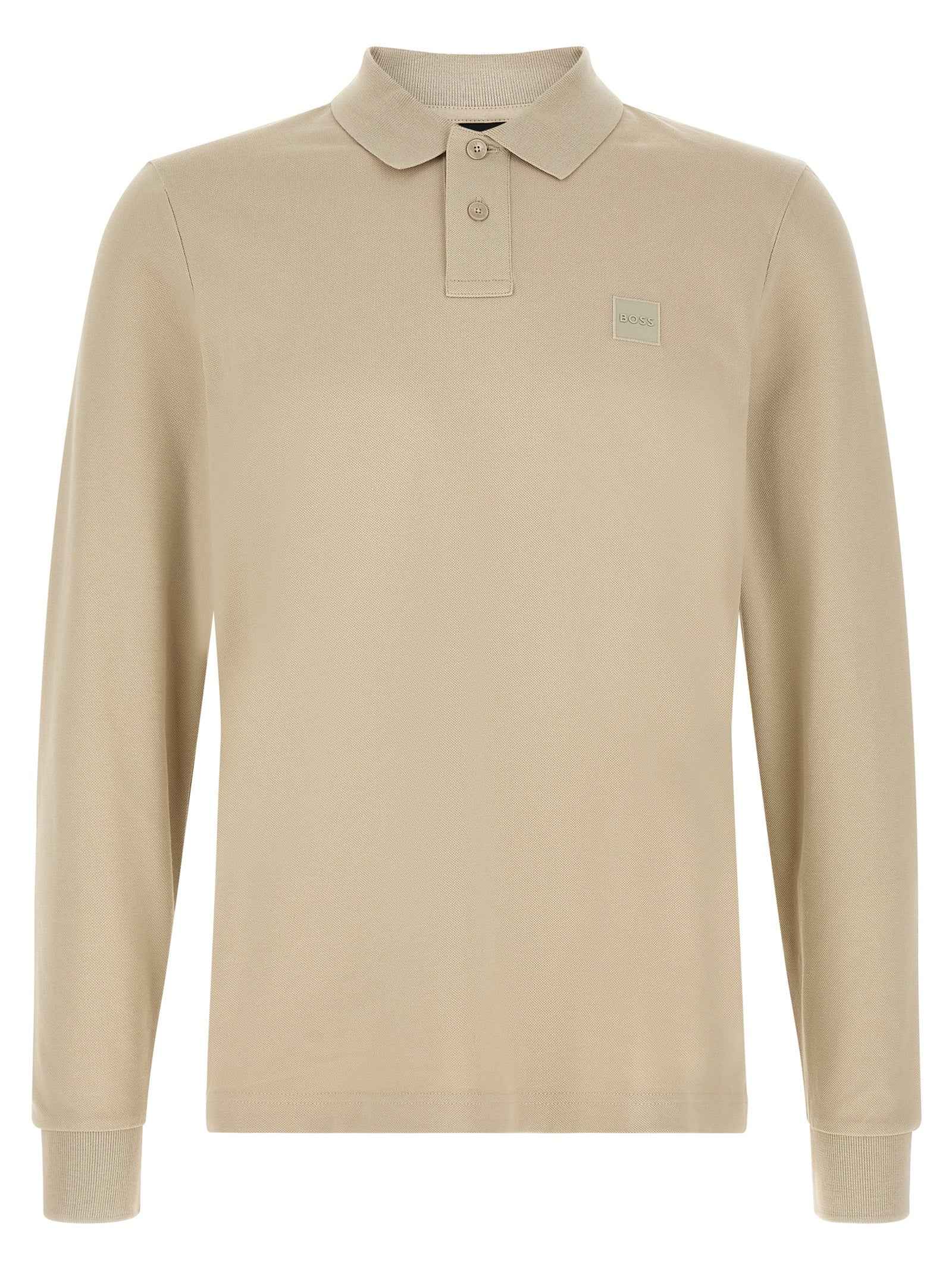 Hugo Boss Beige Cotton Polo Shirt