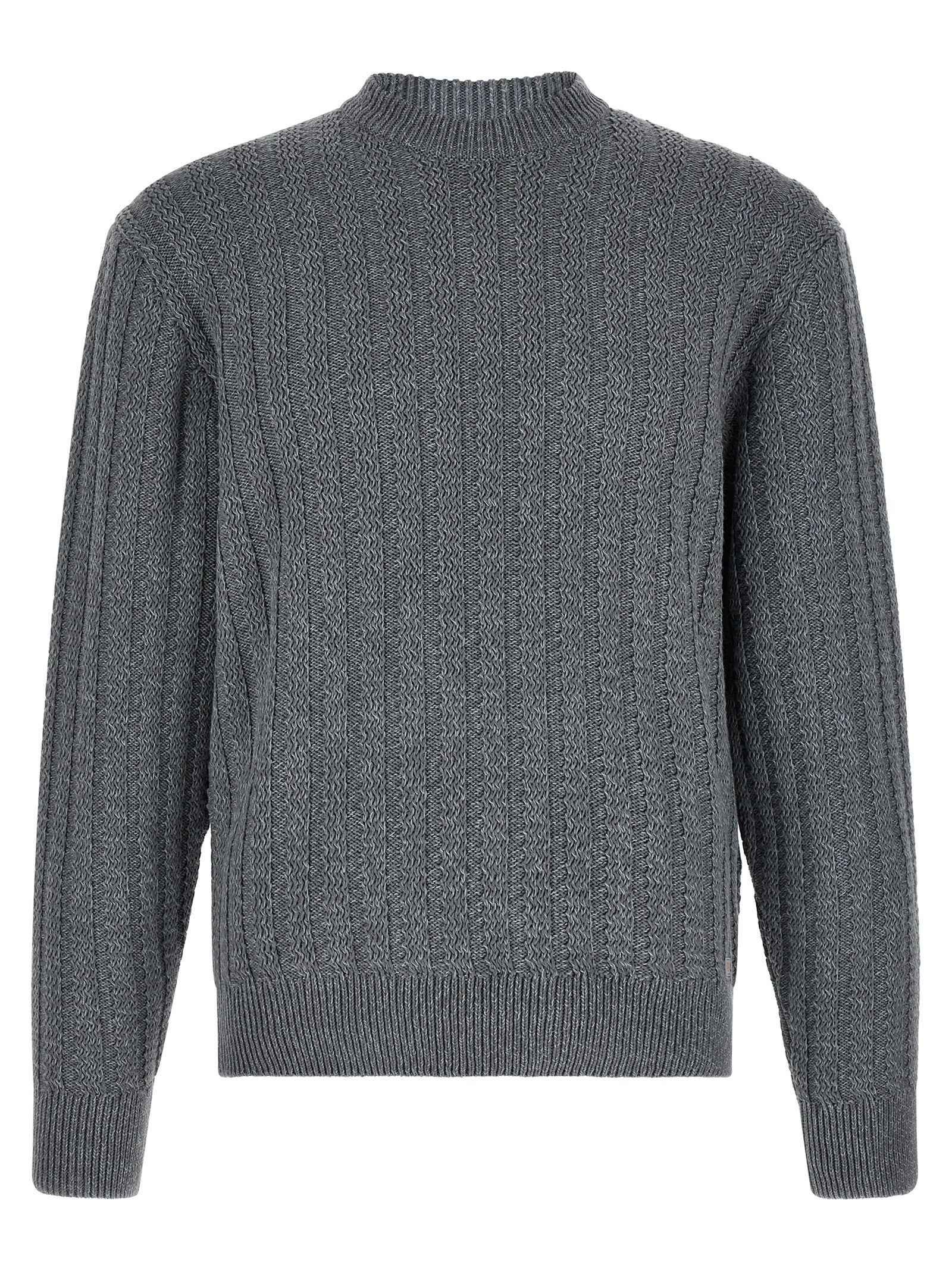 Hugo Boss Gray Cotton Cardigan