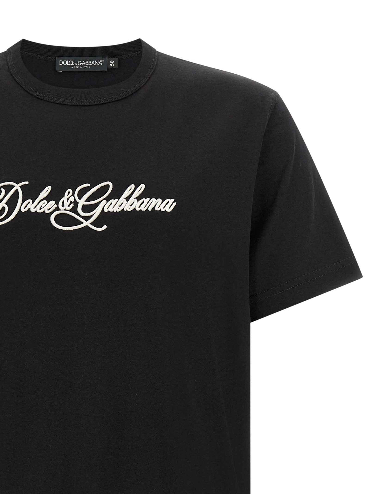 Dolce & Gabbana Black Cotton T-Shirt