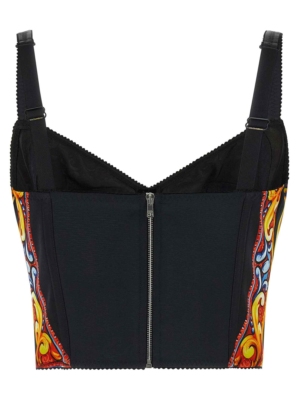 Dolce & Gabbana Multicolor Silk Tank Tops