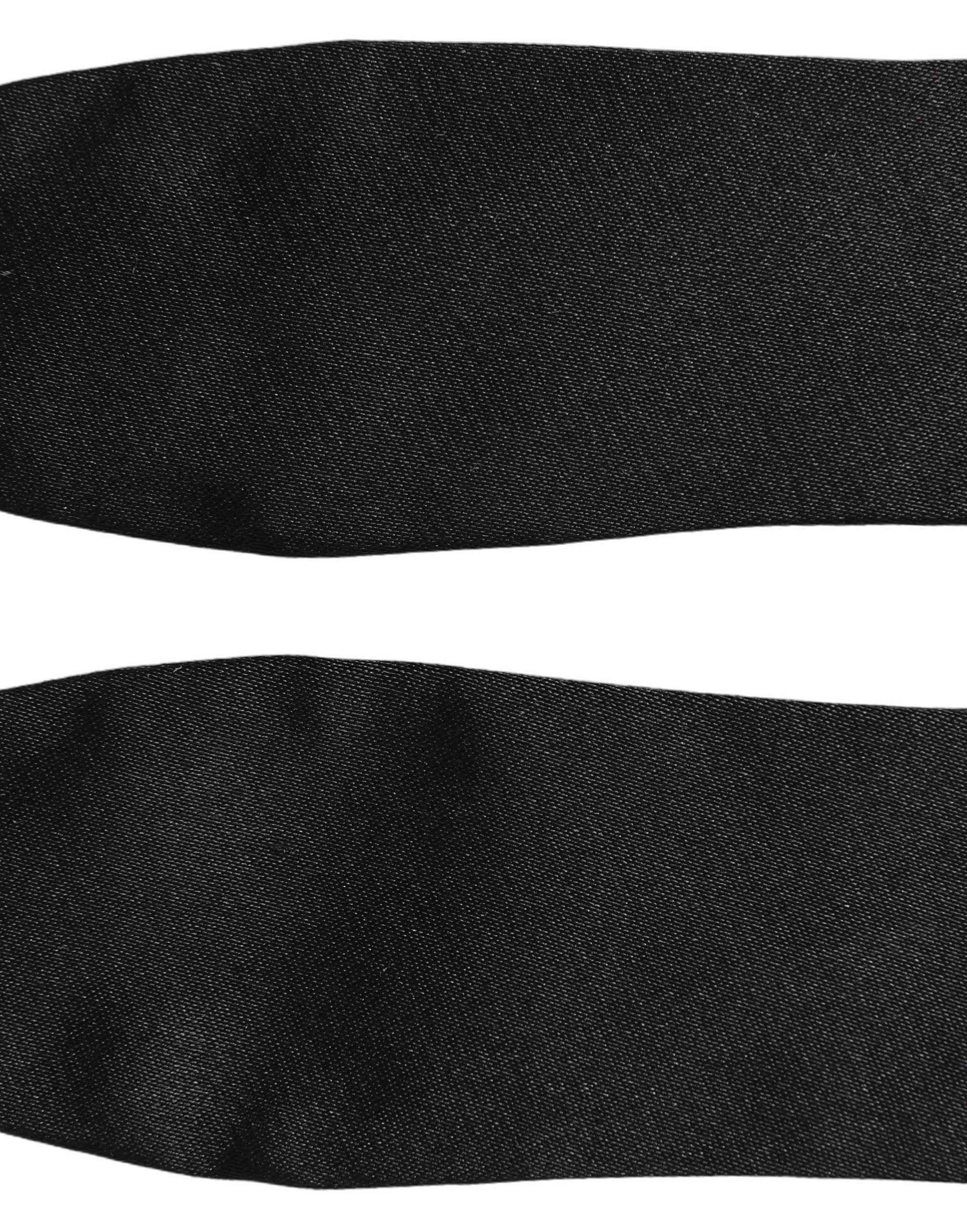 Dolce & Gabbana Men Black 100% Silk Adjustable Neck Papillon Bow Tie