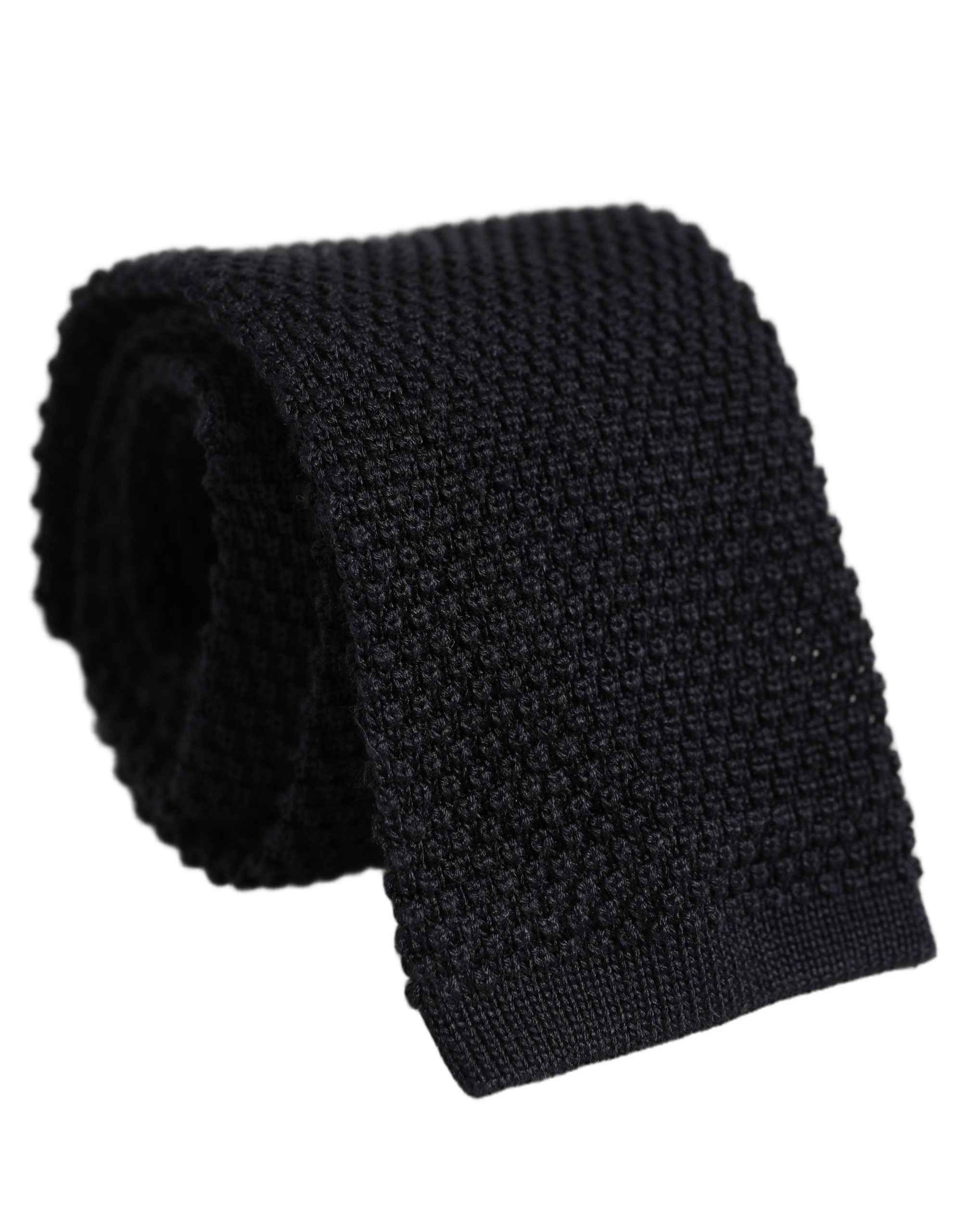 Dolce & Gabbana Men Black 100% Silk Adjustable Men Tied Necktie Tie
