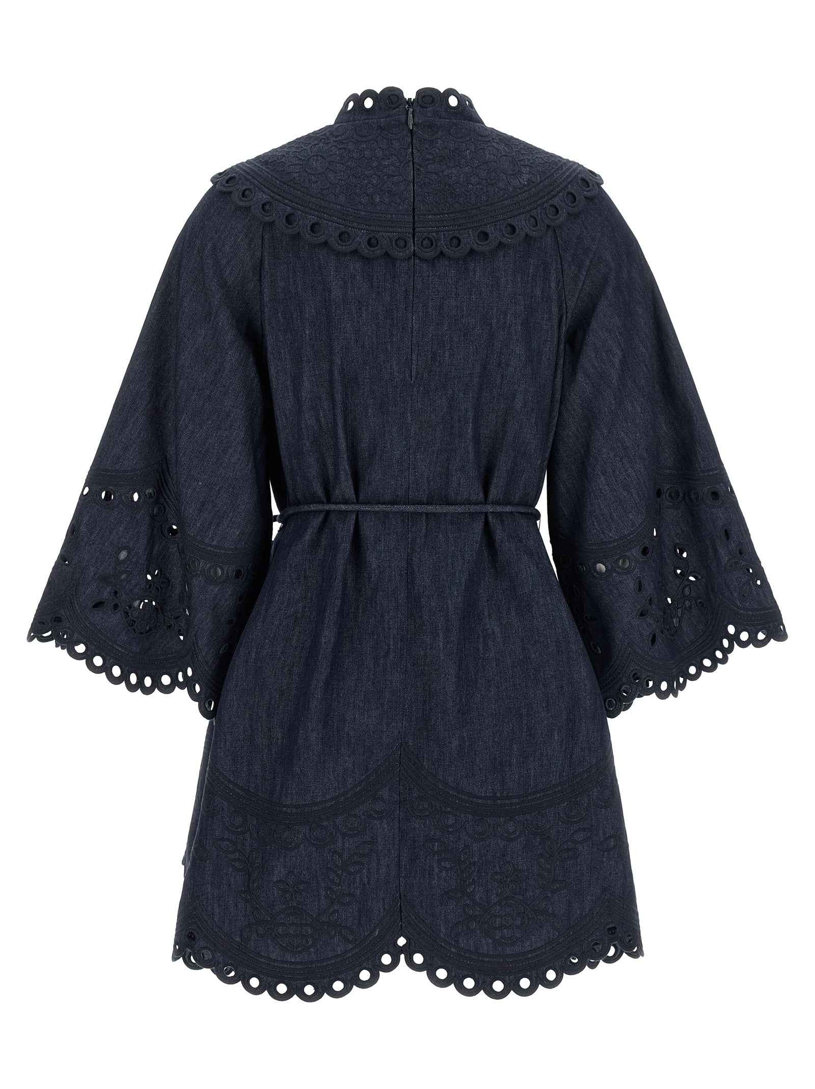 Zimmermann Blue Cotton Short Dress